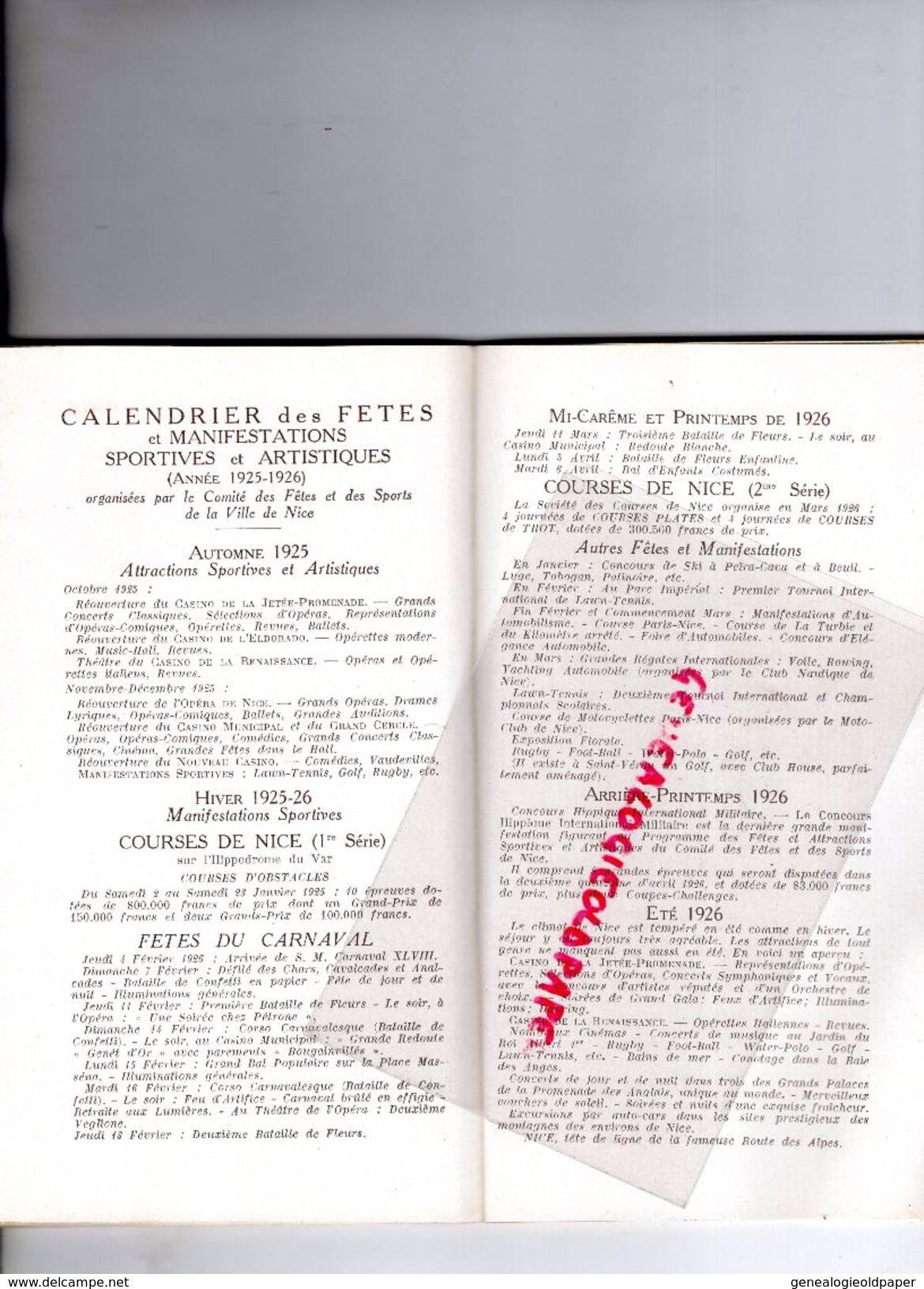 06-NICE-TRES BEAU DEPLIANT TOURISTIQUE 1925-26-MAIRE PIERRE GAUTIER-LAFAYE- ILLUSTRATIONS ART DECO-IMPRIMERIE LEO BARMA