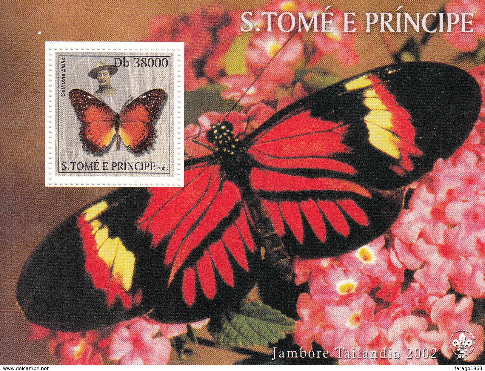 2003 Sao Tome  St. Thomas  Butterflies 2 Sheets  MNH   FRACTION OF FACE VALUE - Butterflies