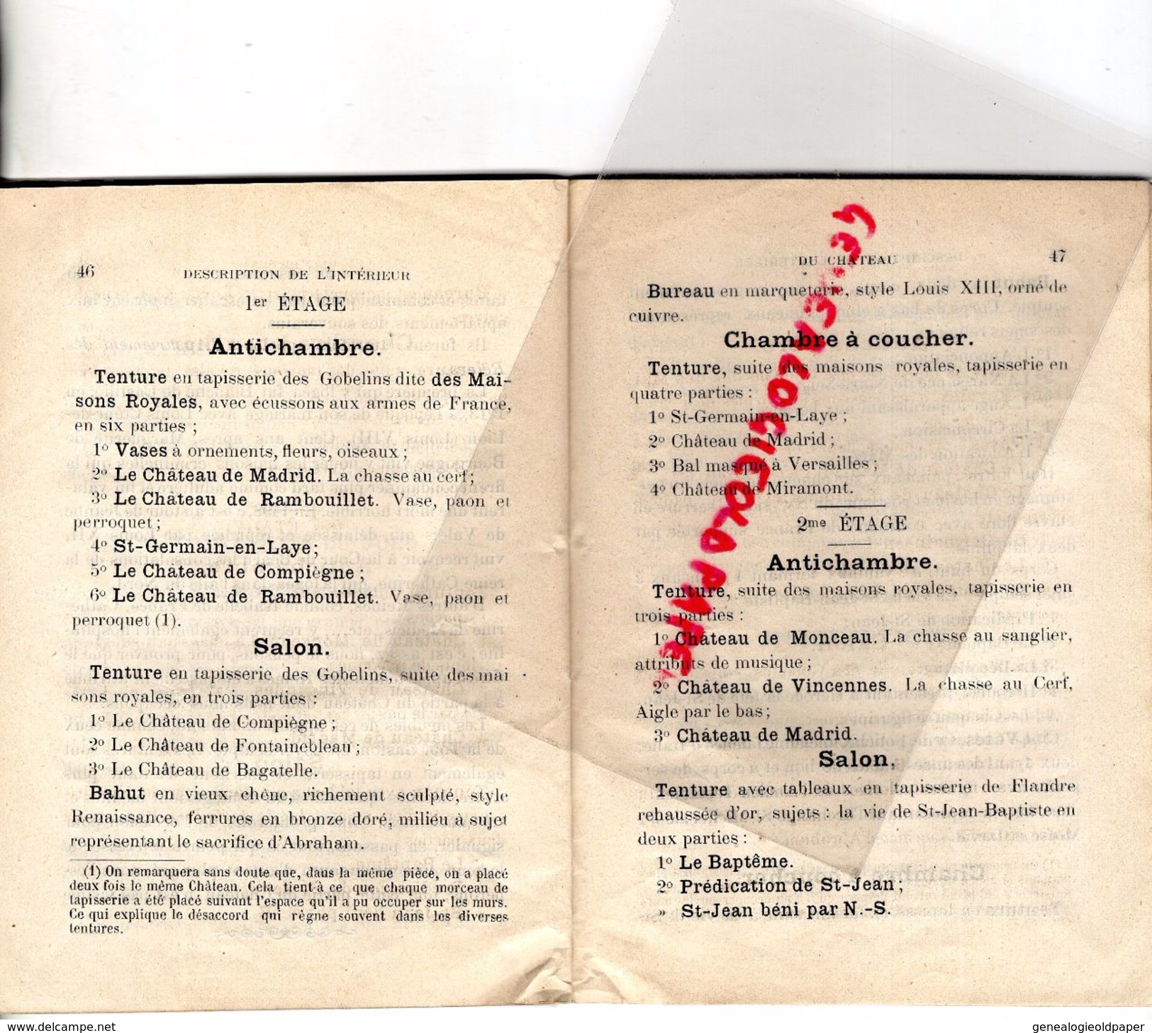 64- RARE NOTICE HISTORIQUE CHATEAU DE PAU-THEODORE CHASTANG REGISSEUR-IMPRIMERIE A. MENETIERE-1879