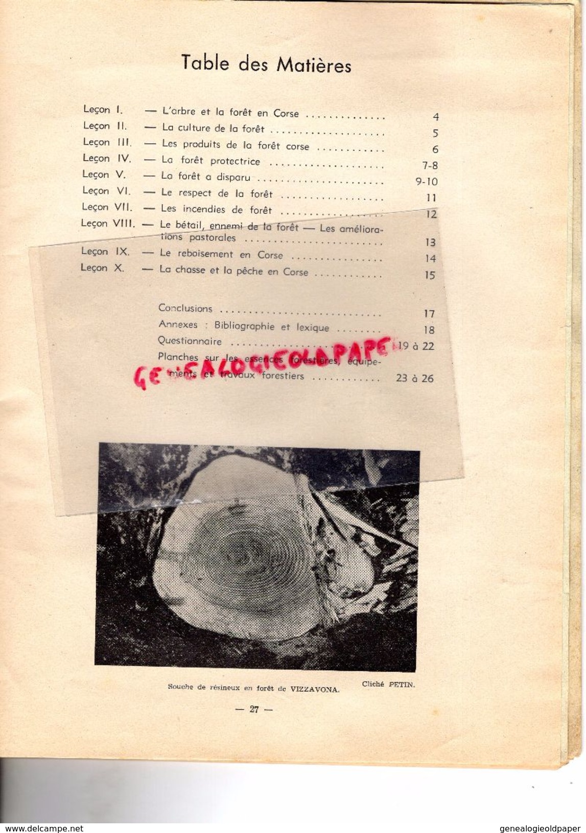 20- LA CORSE ET LA FORET -JEAN PETIN INGENIEUR EAUX FORETS- VERDESE LA CASTAGNICCIA-FORET BAVELLA-AITONE-VEZZANI-PORTO