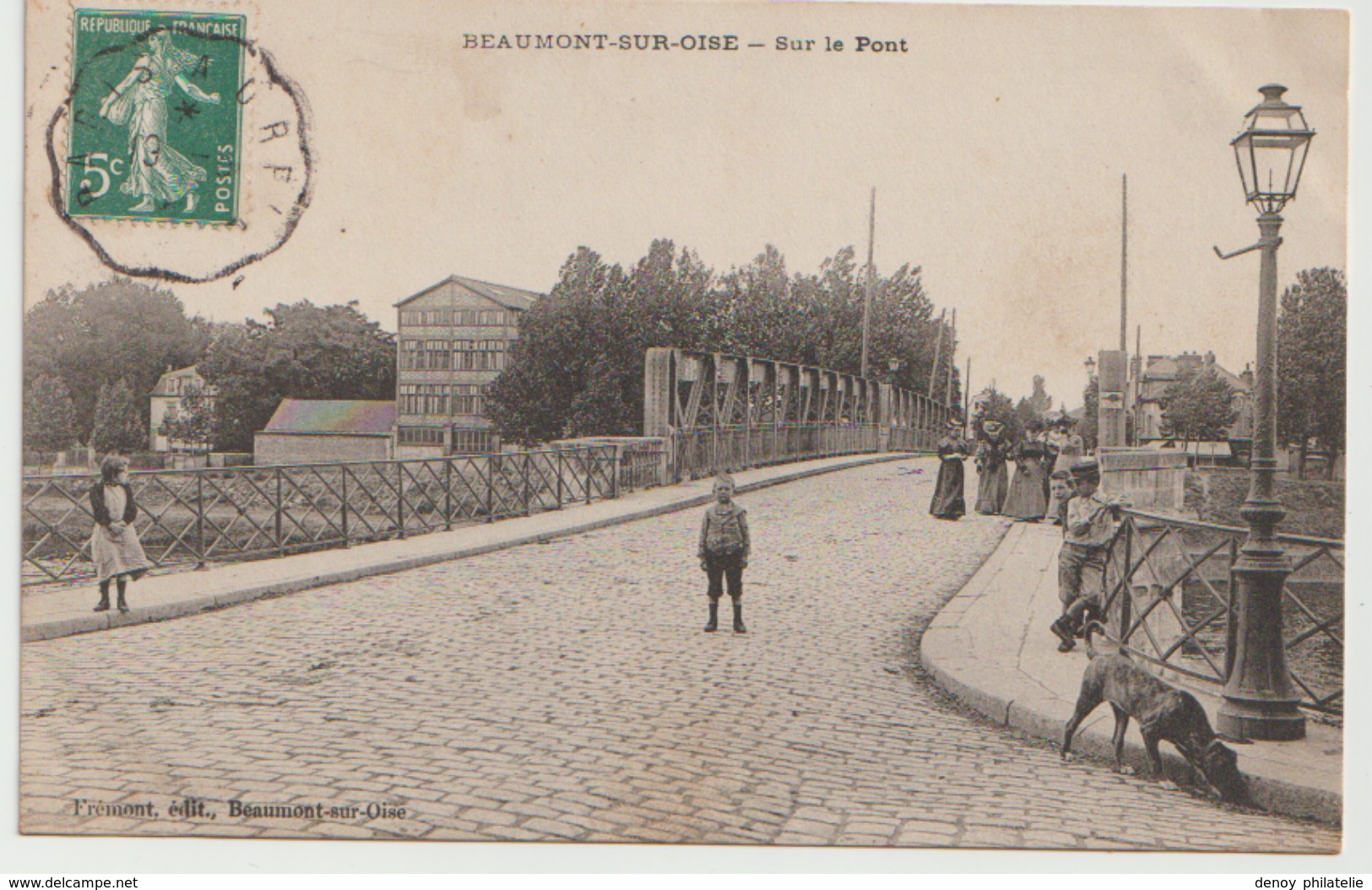 95/ Beaumont Sur Oise - Sur Le Pont - Petite Animation - - Beaumont Sur Oise