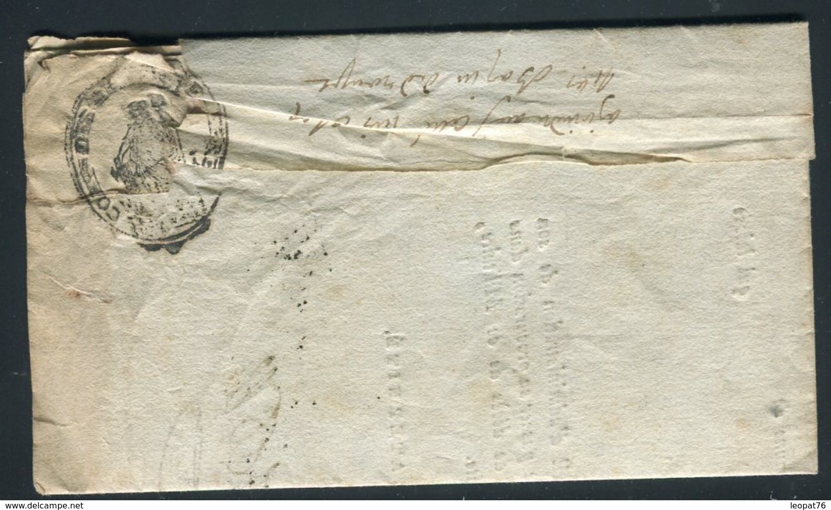 France - Lettre Avec Texte Administratif De Paris Pour Mery Sur Seine En 1795 , Griffe Com. Armées De Terre - Ref N 123 - 1801-1848: Vorläufer XIX