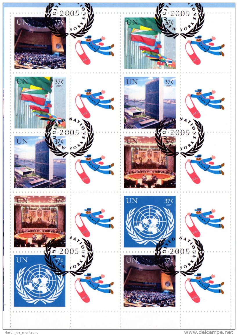 My Visit To The United Nations - Feuillet 28x22cm Avec Bloc, Oblitéré; Selon Scan, Lot 49263 - Storia Postale