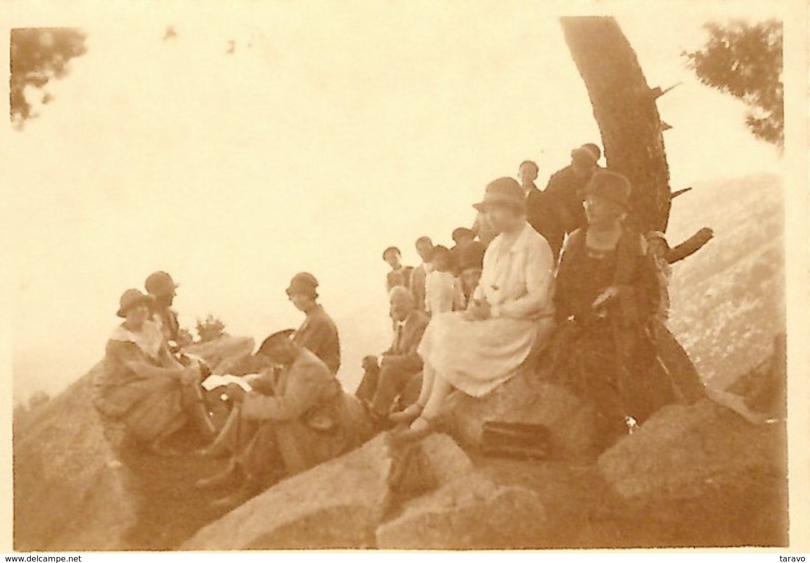 CORSE CORSICA - HALTE PRES DE BONIFACIO -  - Photo Originale Vers 1920 - Personnes Anonymes