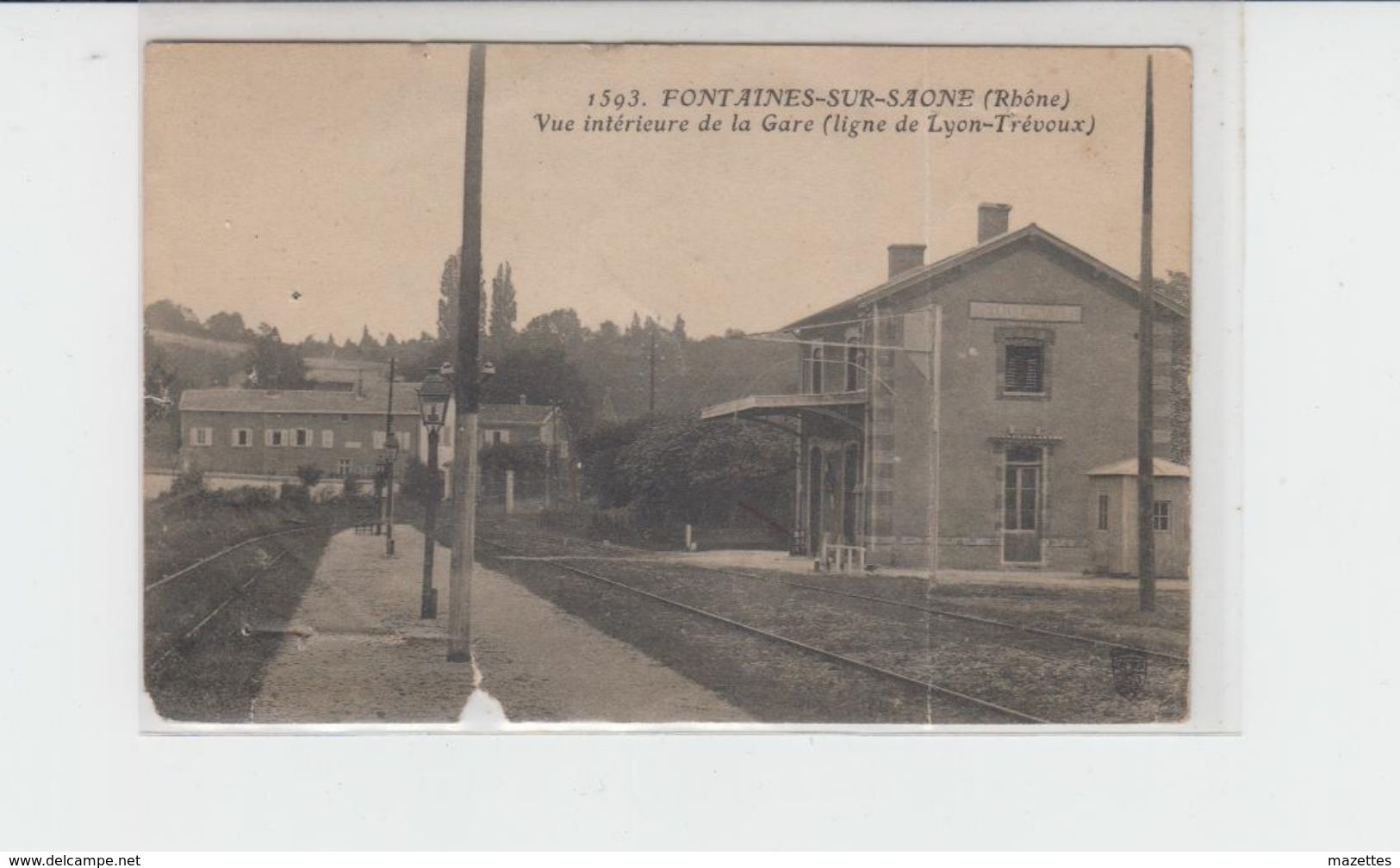 69 FONTAINES SUR SAONE LA GARE Mauvais Etat - Andere & Zonder Classificatie