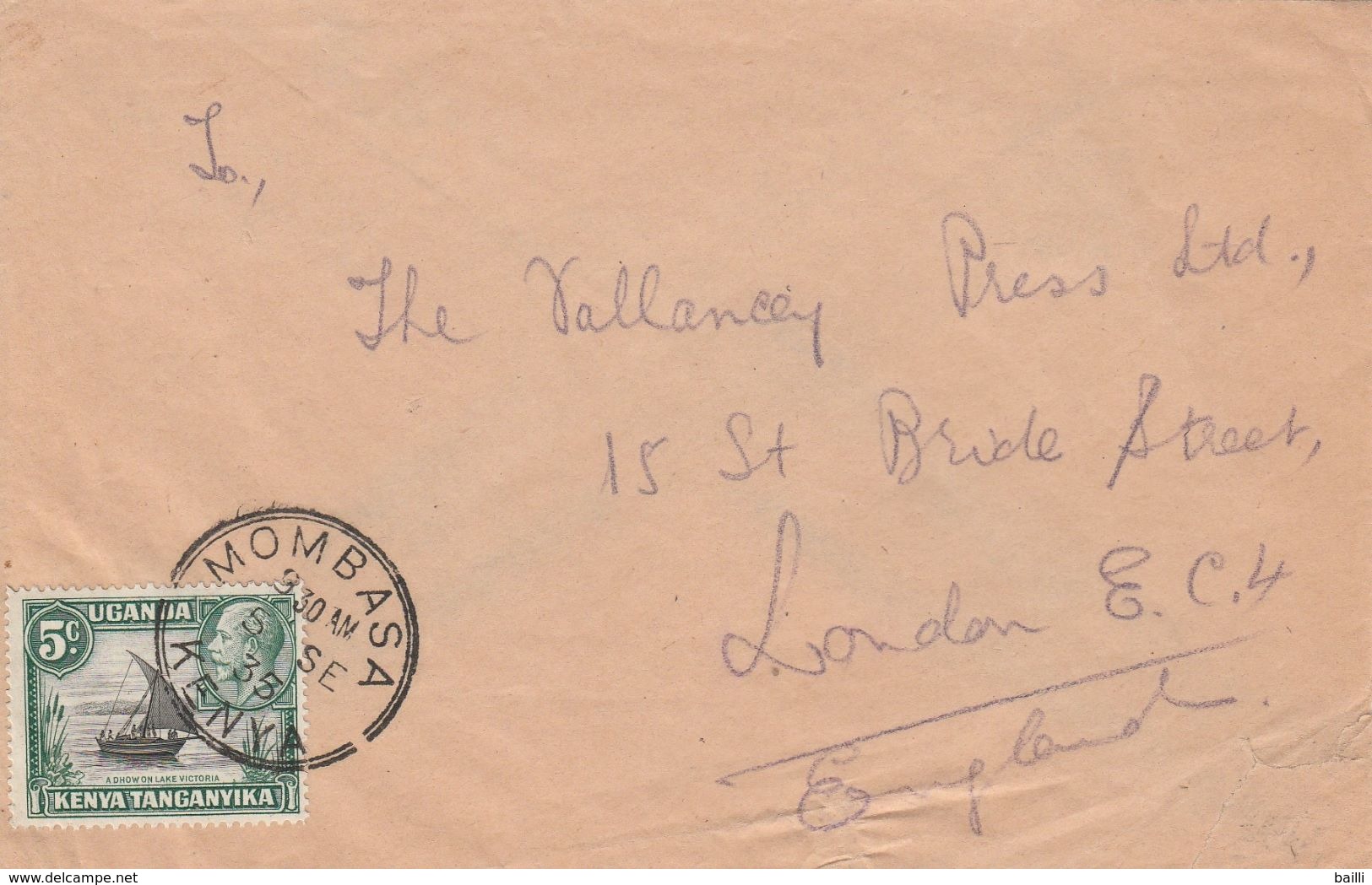 Kenya Lettre Pour Londres 1935 - Kenya, Ouganda & Tanganyika