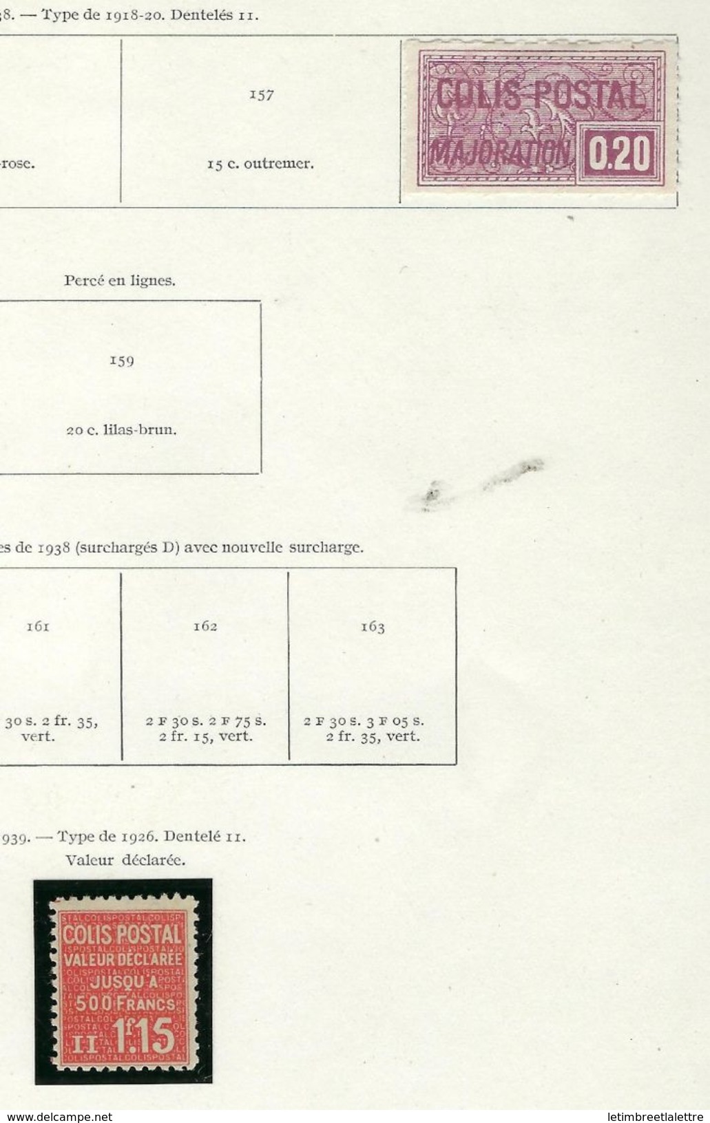 France à La Page Sur Charniére TB Colis Postaux - Other & Unclassified