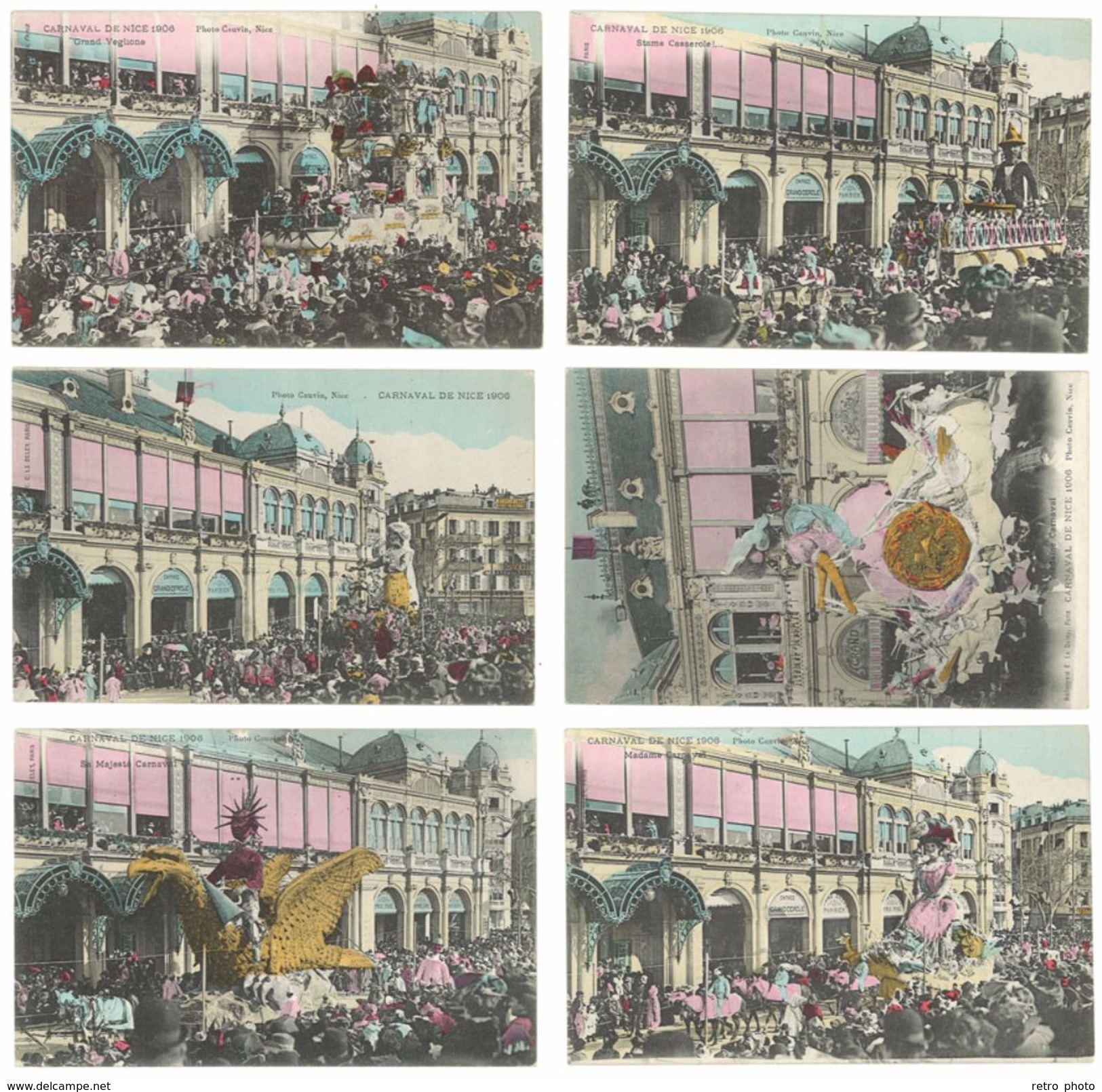 6 Cpa Carnaval De Nice 1906 - Carnaval