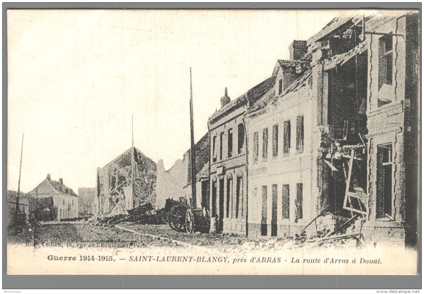 CPA 62 - Saint Laurent Blangy - La Route D'Arras à Douai - Saint Laurent Blangy
