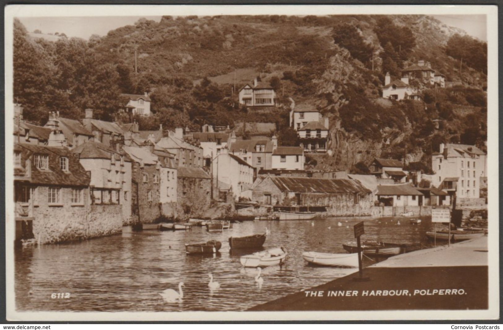 The Inner Harbour, Polperro, Cornwall, 1958 - Constance RP Postcard - Other & Unclassified