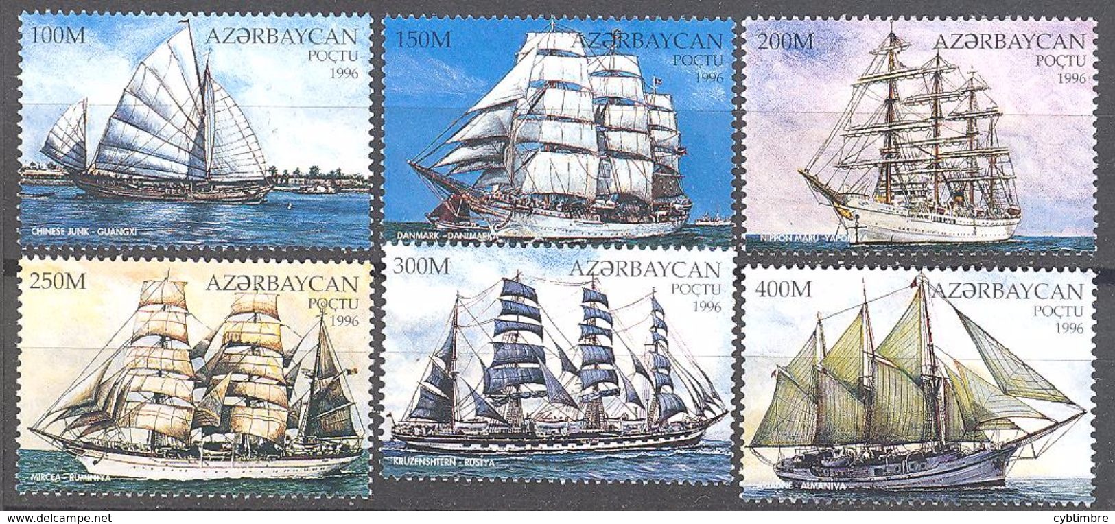 Azerbaidjan: N° 307/312**; MNH; Bateaux; Voiliers; La Serie Compléte Fraicheur Postale - Azerbaïdjan