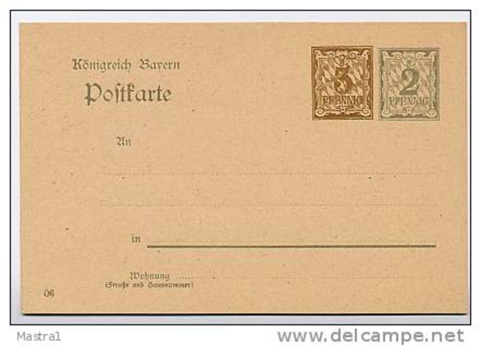 BAYERN P74/04 Postkarte  1907 - Postal  Stationery