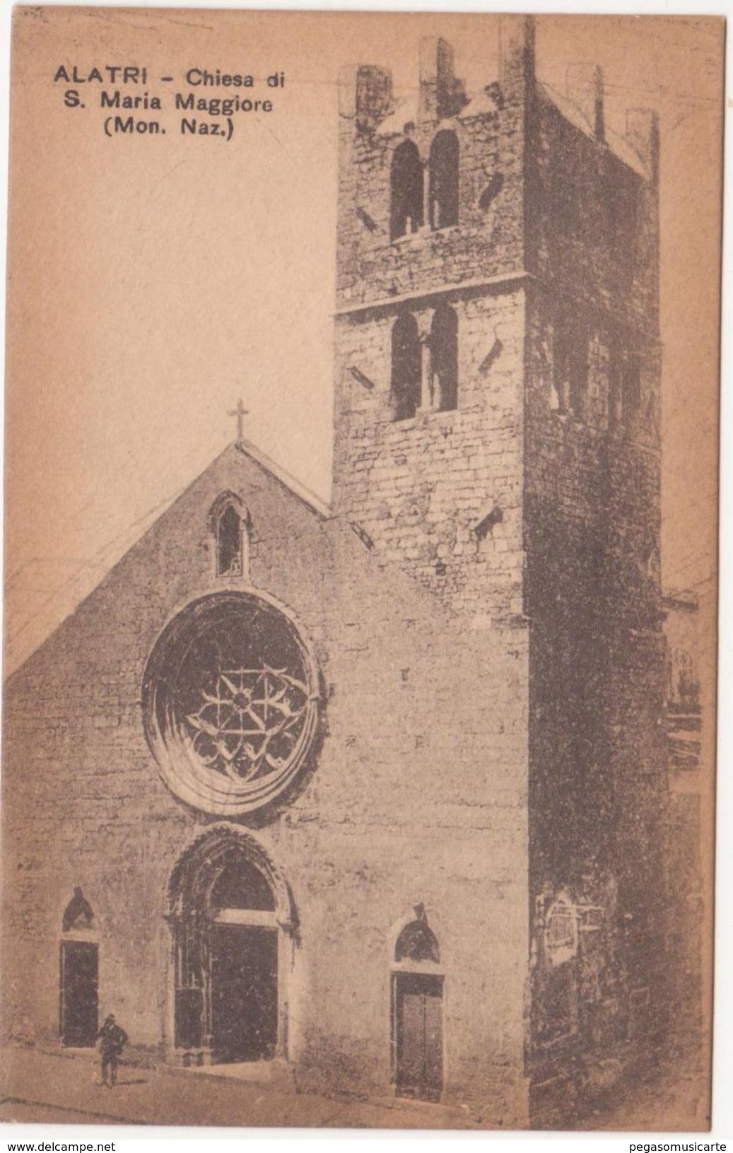 007 ALATRI CHIESA DI S MARIA MAGGIORE 1900 CIRCA ANIMATA FROSINONE - Frosinone