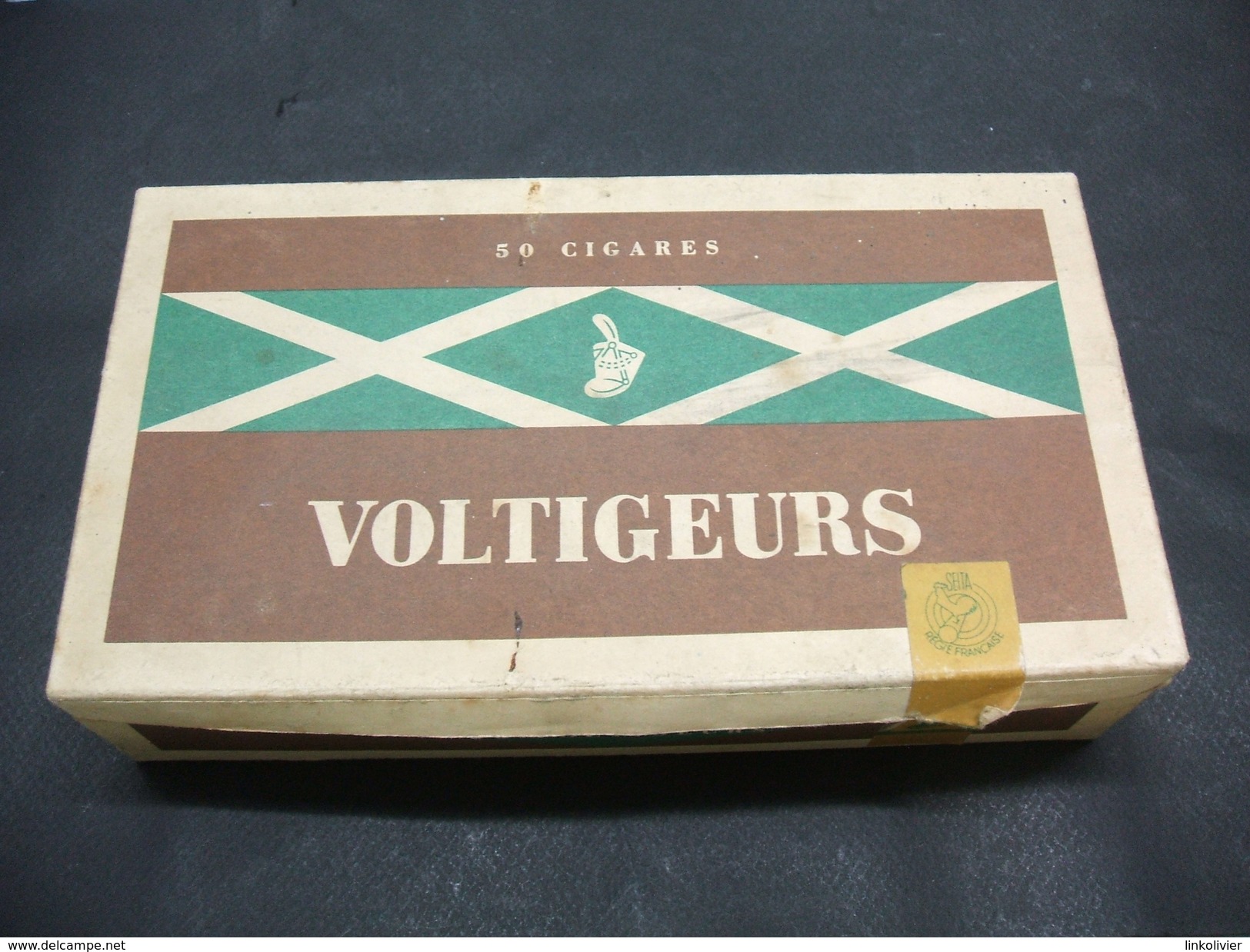 BOITE Carton 50 Cigares Vide VOLTIGEURS - Zigarrenetuis