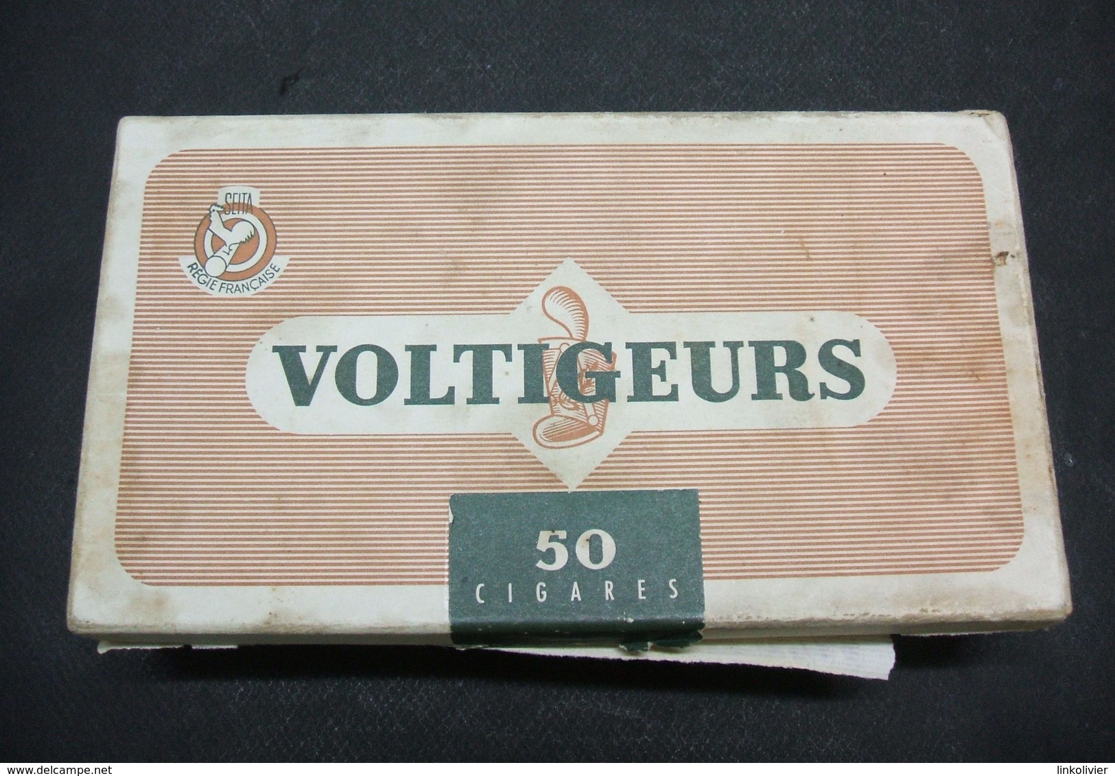 BOITE Carton 50 Cigares Vide VOLTIGEURS - SEITA Régie Française - Étuis à Cigares