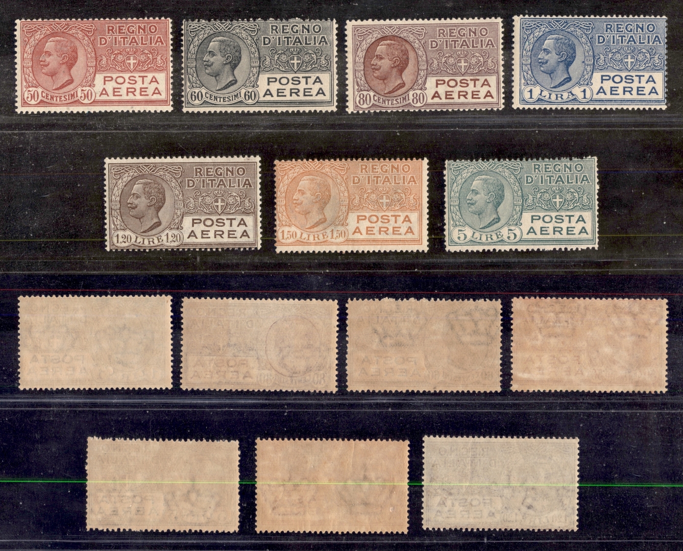 0276 REGNO - 1926/1928 - P.Aerea (2A/7) - Serie Completa Di 7 Valori - Gomma Integra (450) - Other & Unclassified