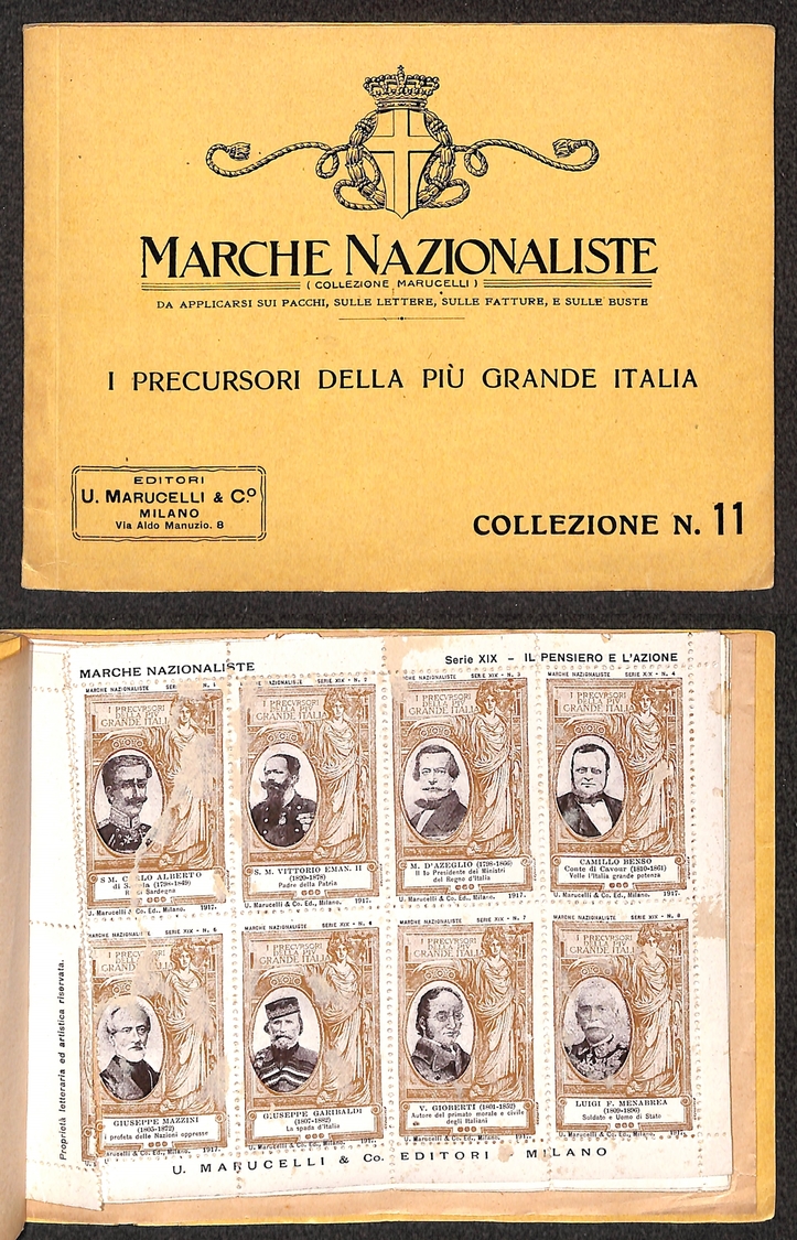 0324 REGNO - Marche Nazionaliste Collezione N.11 - Libretto Originale Completo Del 1917 Delle Etichette “I Precursori De - Other & Unclassified