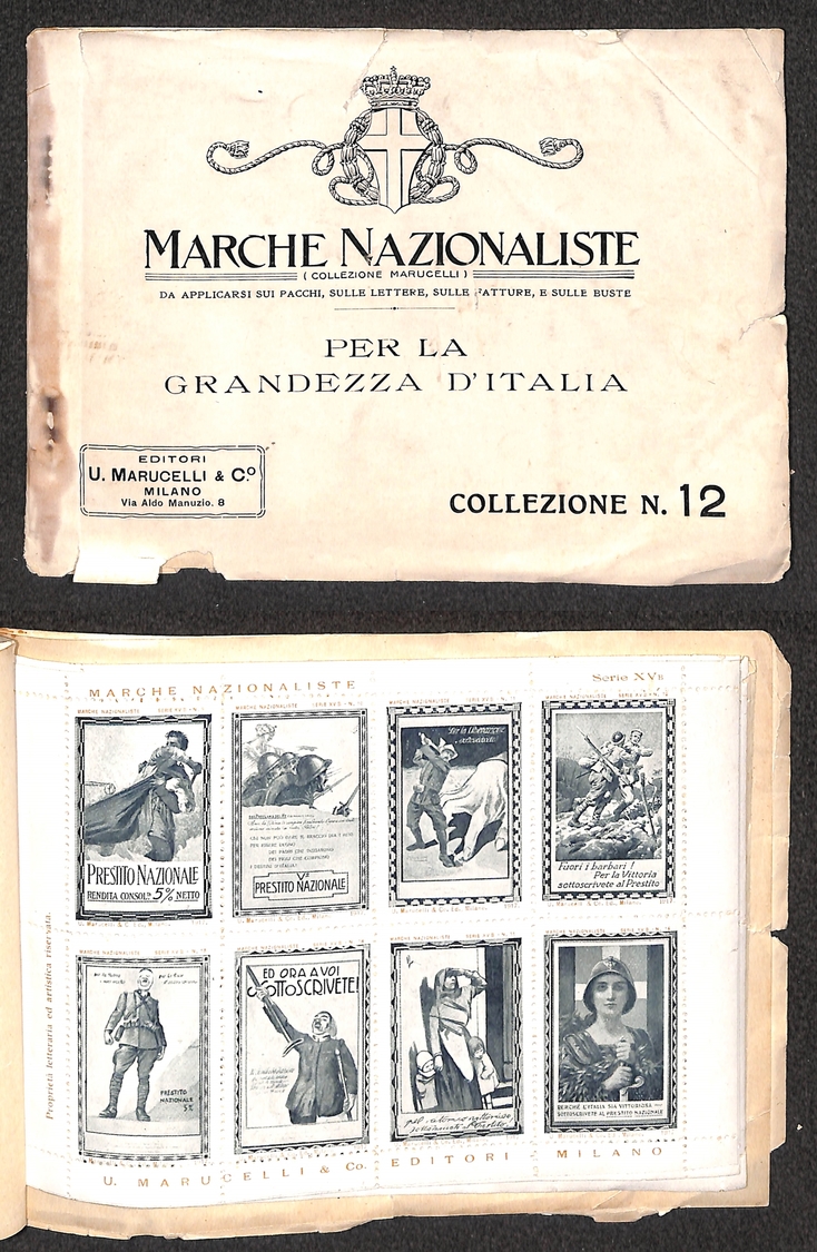 0325 REGNO - Marche Nazionaliste Collezione N.12 - Libretto Originale Completo Del 1917 Delle Etichette “Per La Grandezz - Other & Unclassified