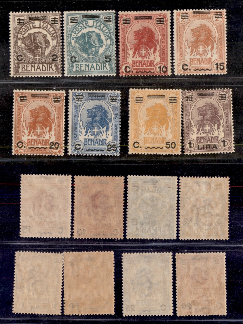 0624 COLONIE - SOMALIA - 1926 - Elefante E Leone Soprastampati (73/80) - Serie Completa - Gomma Integra (450) - Other & Unclassified