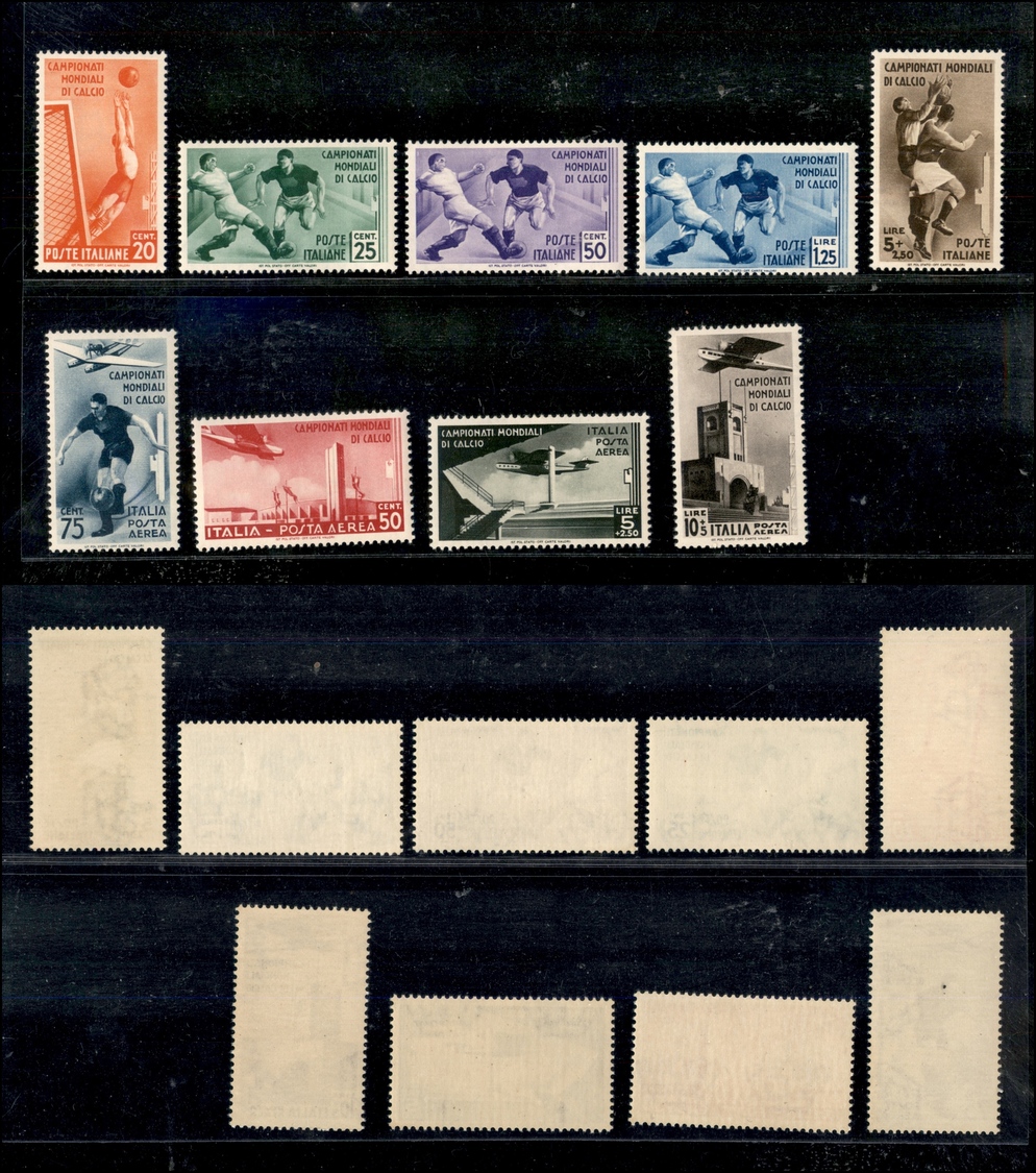 1042 REGNO D'ITALIA - 1934 - Calcio (357/361 + Aerea 69/72) - Serie Completa - 9 Valori - Gomma Integra (800) - Other & Unclassified