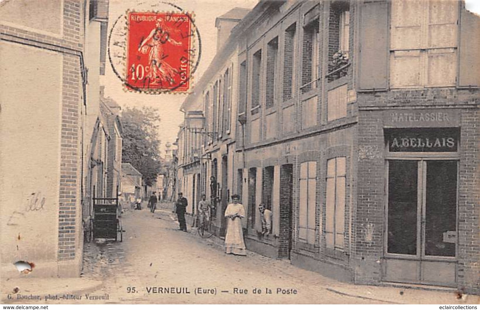 Verneuil Sur Avre         27         Matelassier Rue De La Poste      (trou Voir Scan) - Verneuil-sur-Avre