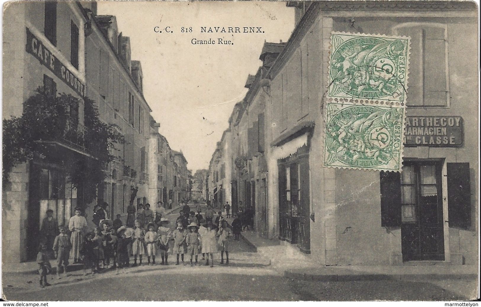 CPA 64 - Pyrénées Atlantiques - Navarrenx - Grande Rue - Animée - Groupe Enfants - Other & Unclassified