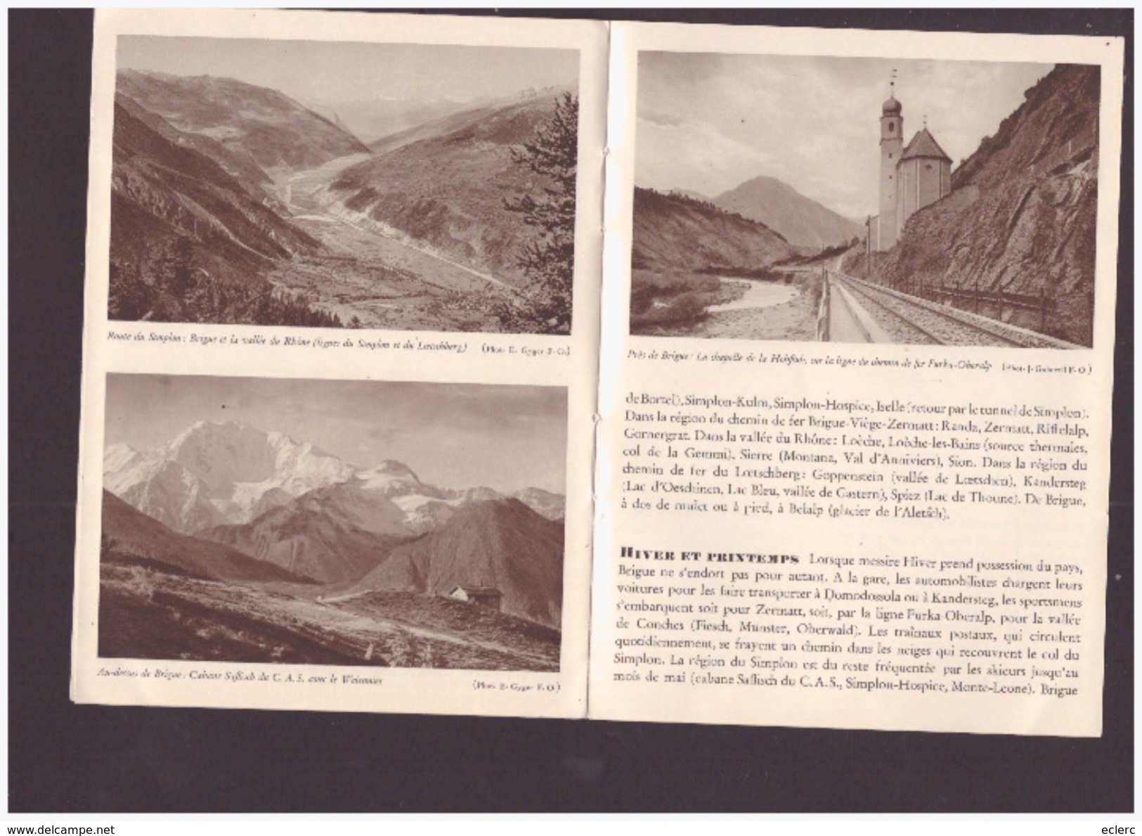 VALAIS SUISSE - BRIG - BRIGUE - CARNET DE 12 PAGES - TB - Reiseprospekte