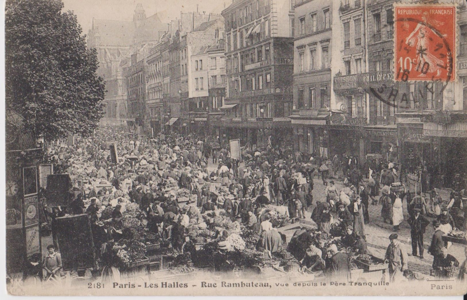 2181 - Paris - Les Halles - Rue Rambuteau Vue Depuis Le Père Tranquille - ELD Paris - Arrondissement: 01