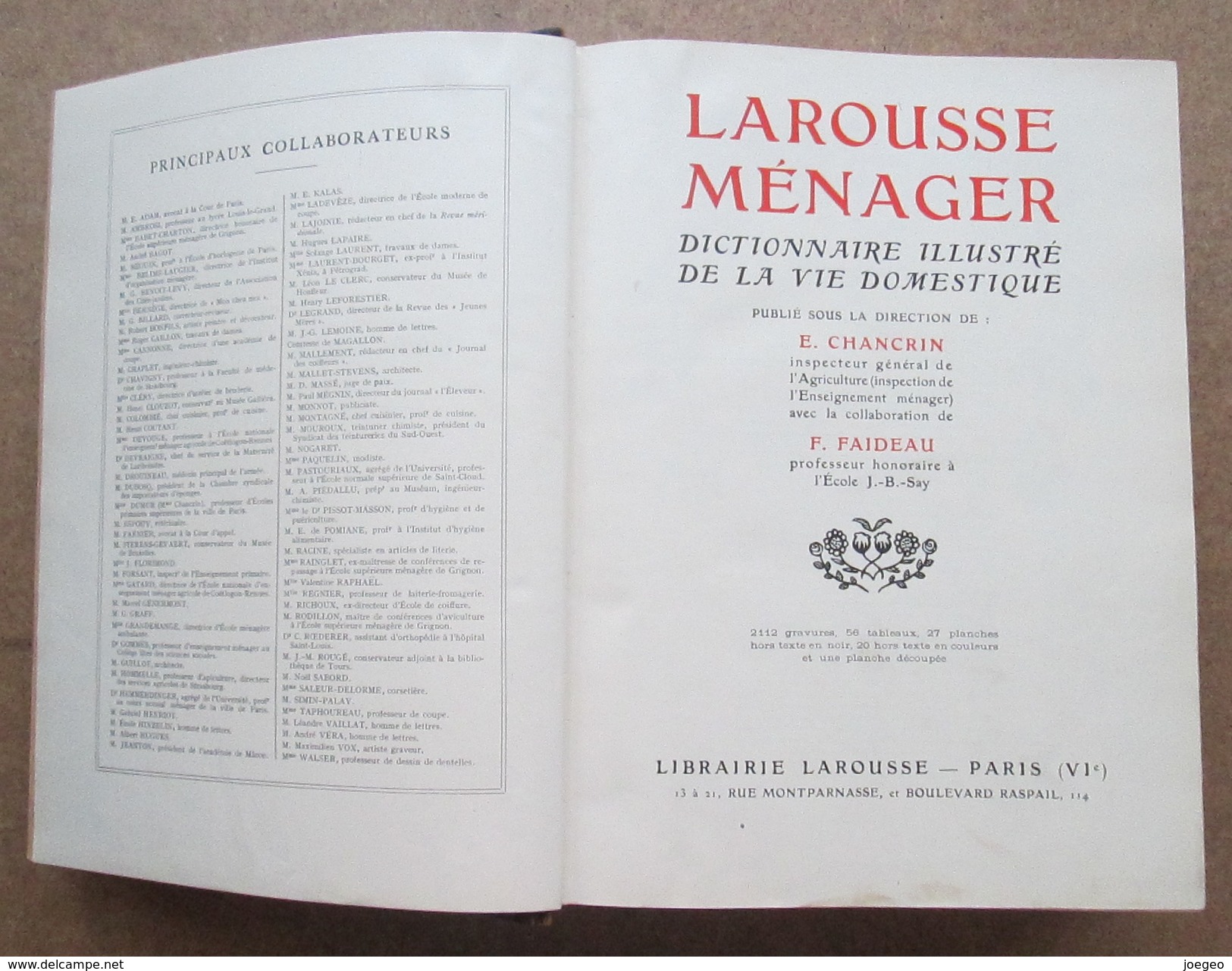 Larousse Ménager - Dictionnaire Illustré De La Vie Domestique - 1926 (normalement) - Dictionnaires