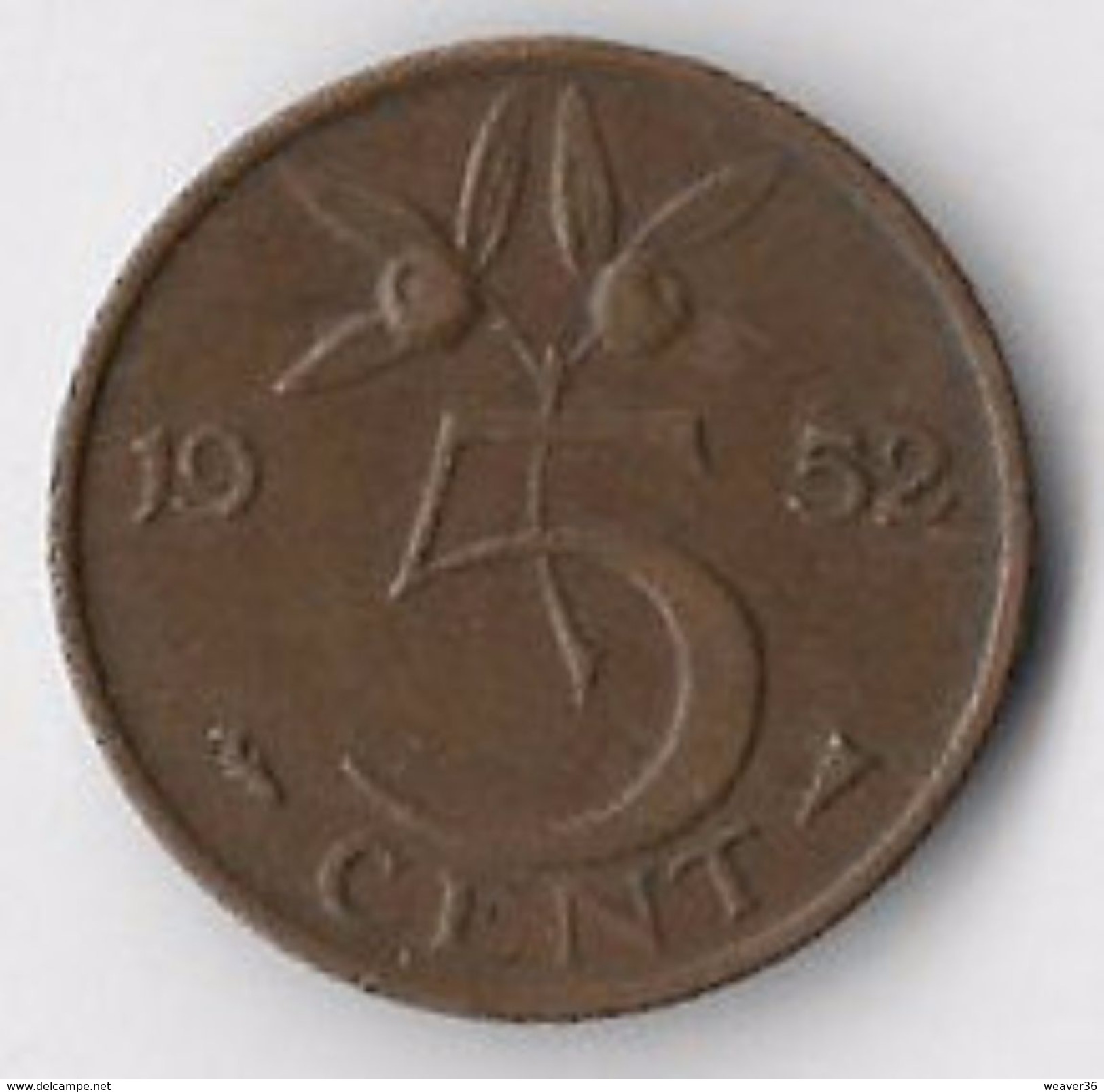 Netherlands 1952 5 Cents [C722/2D] - 1948-1980 : Juliana