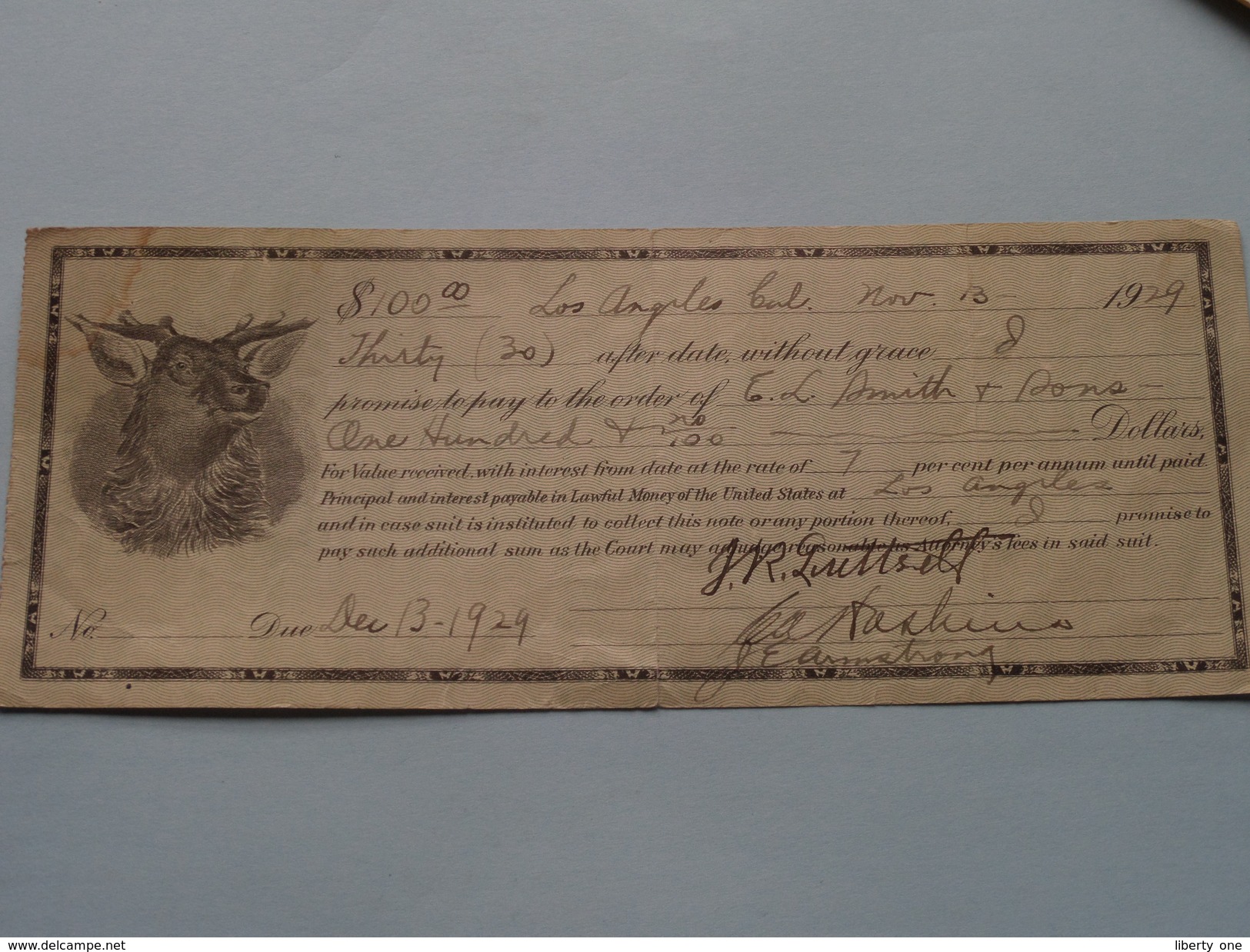 Pay To The Order (Cheque) Of Bank Of Los ANGELES 1927/29/32 ( 4 Pcs. / Zie Foto ) ! - Etats-Unis