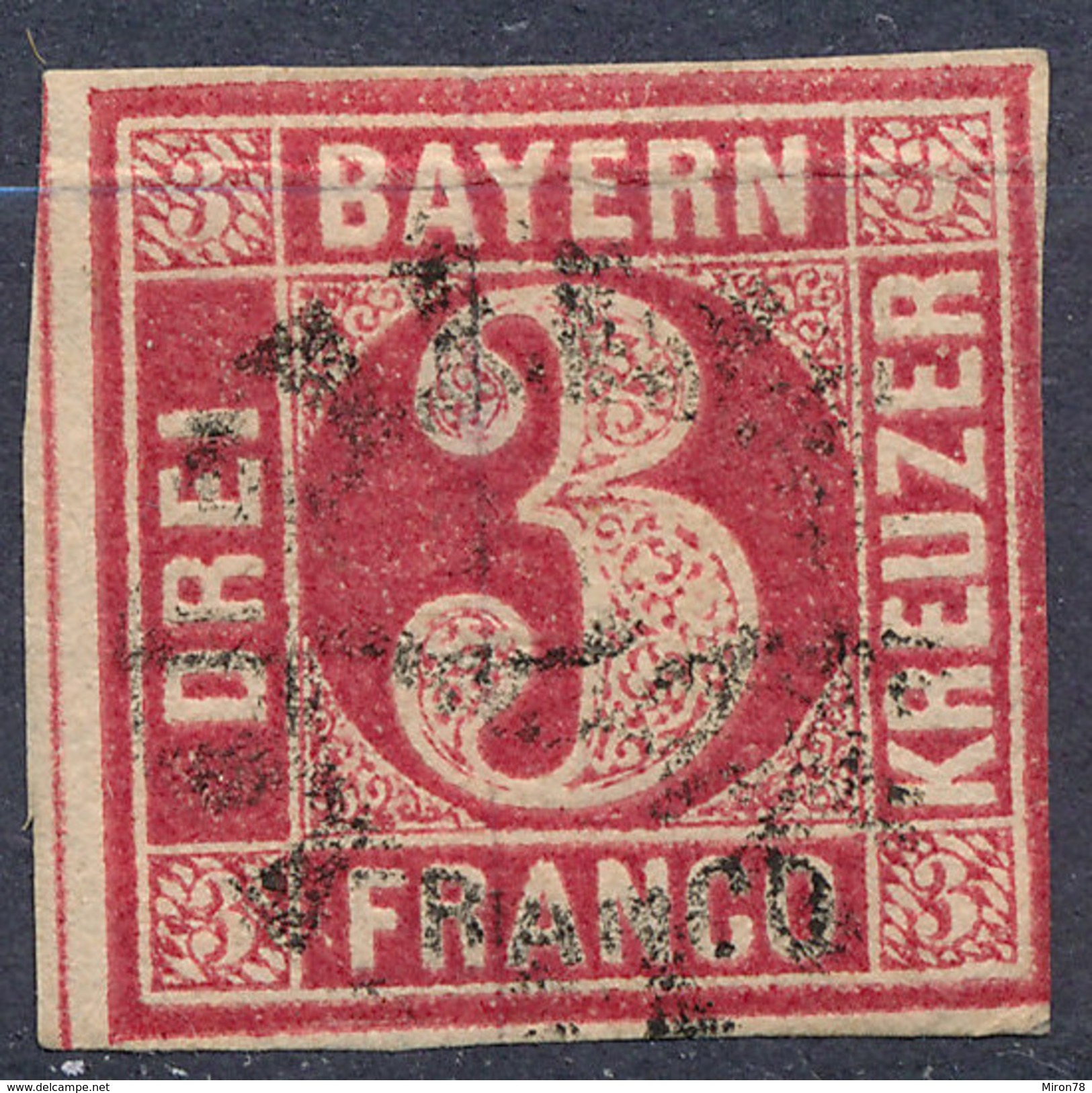 Stamp Bavaria 1862 3kr Used Lot #56 - Used