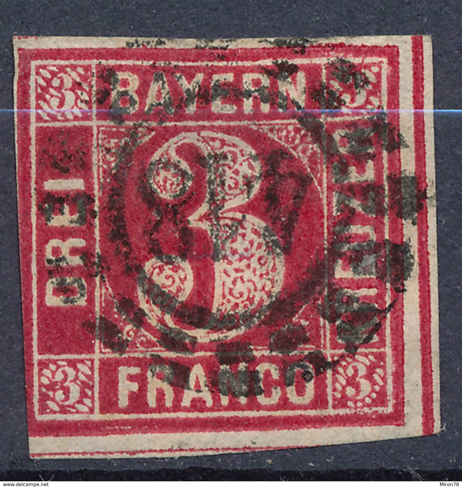 Stamp Bavaria 1862 3kr Used Lot #65 - Oblitérés