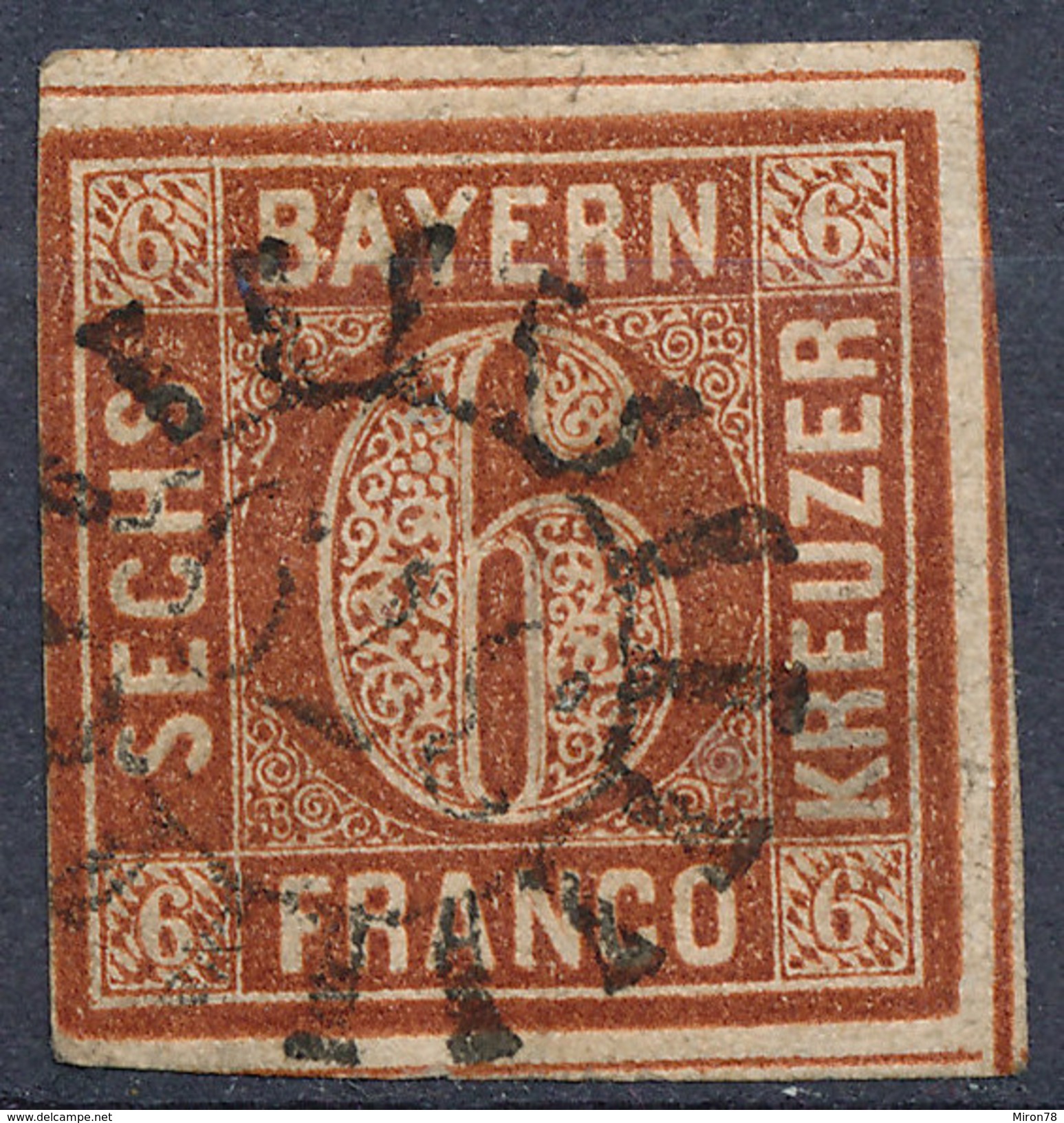 Stamp Bavaria 1850-58 6kr Used Lot #80 - Used