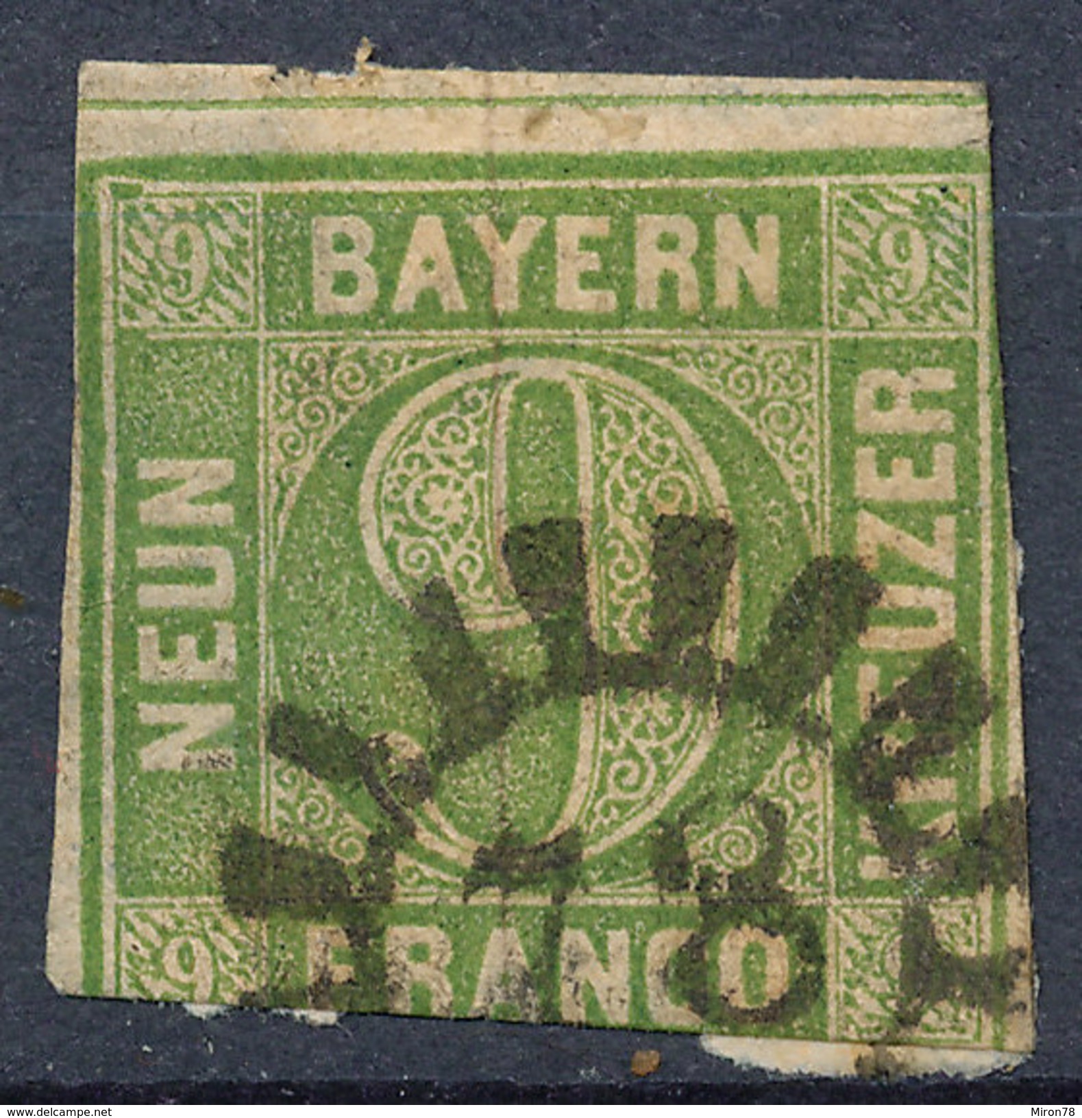 Stamp Bavaria 1850-58 9kr Used Lot #91 - Afgestempeld