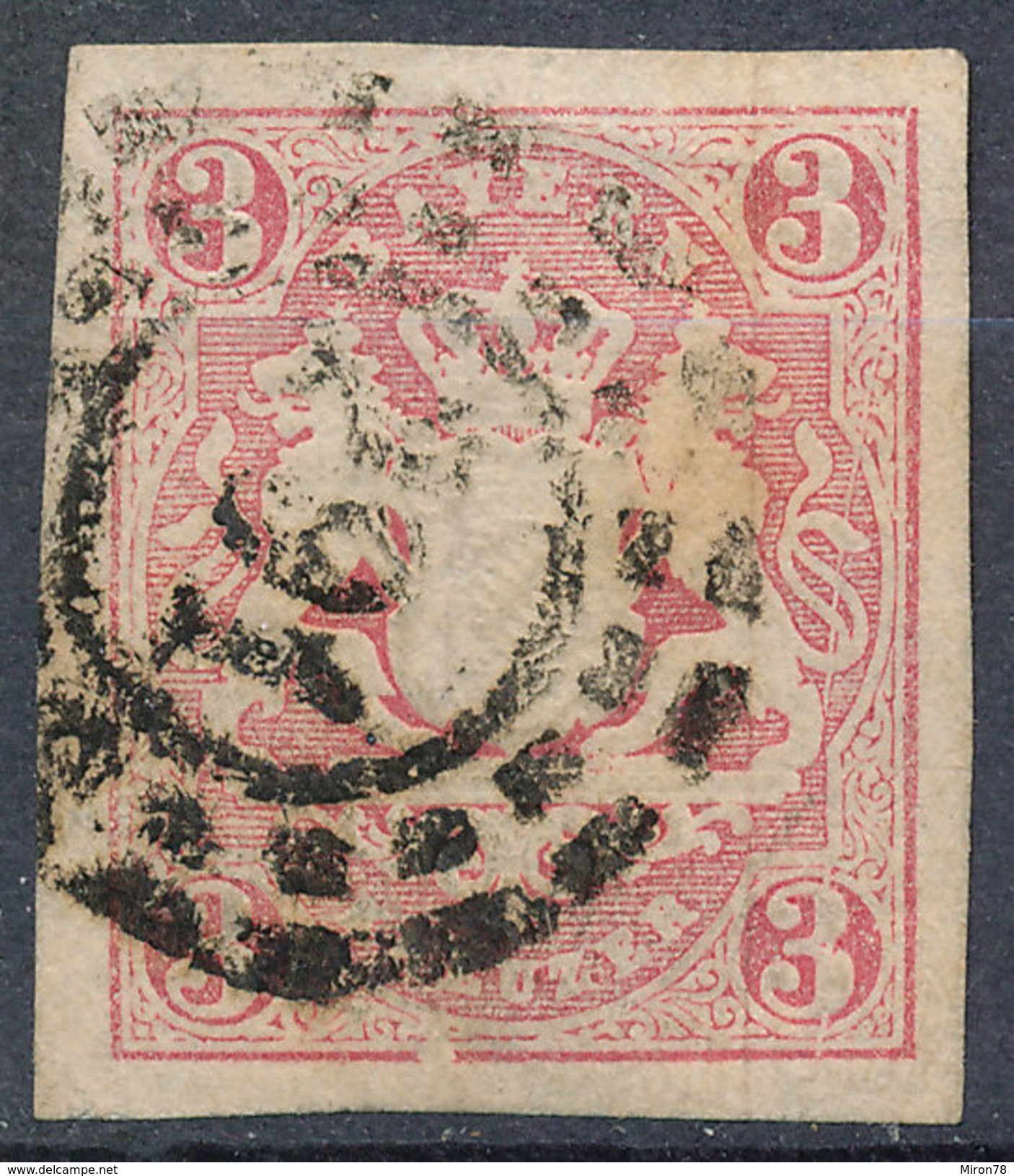 Stamp Bavaria 1867 3kr Used Lot #5 - Sonstige & Ohne Zuordnung