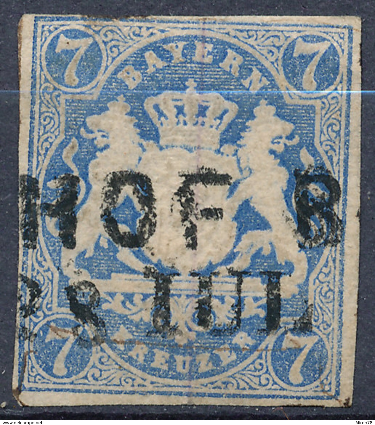 Stamp Bavaria 1867 7kr Used Lot #15 - Autres & Non Classés