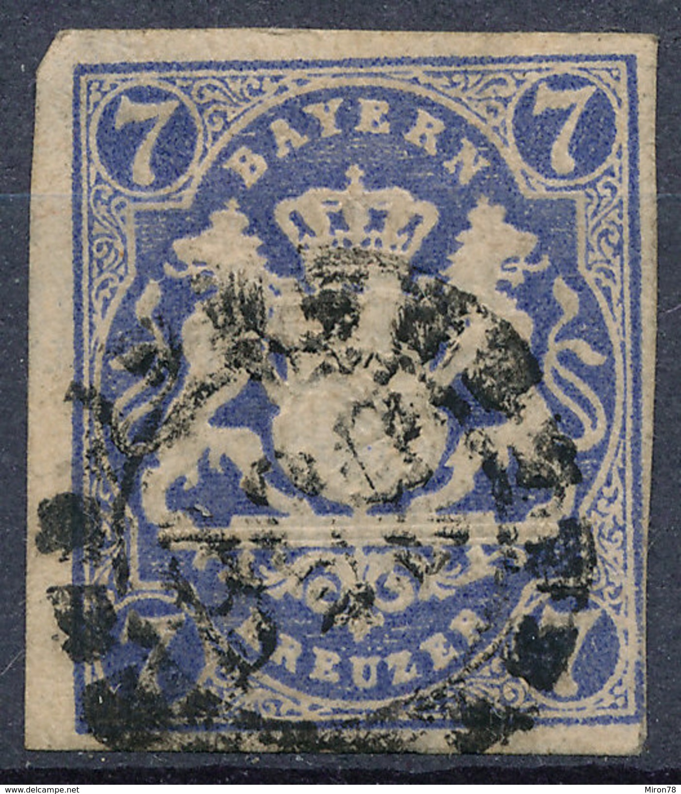 Stamp Bavaria 1867 7kr Used Lot #17 - Other & Unclassified