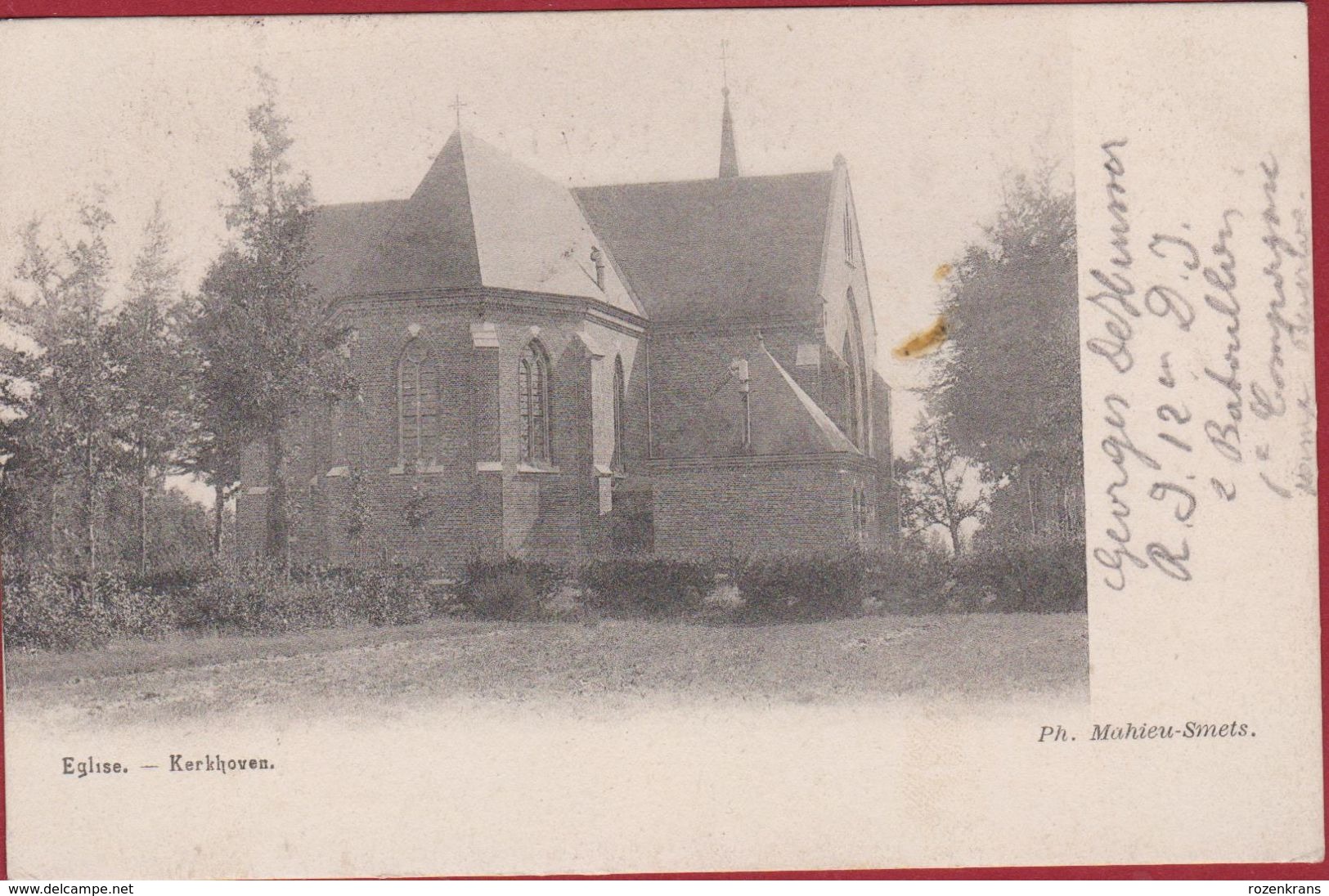 Eglise De Kerkhoven 1919, Edit. Ph. Mahieu-Smets Lommel Limburg ZELDZAAM (vlekje) - Lommel