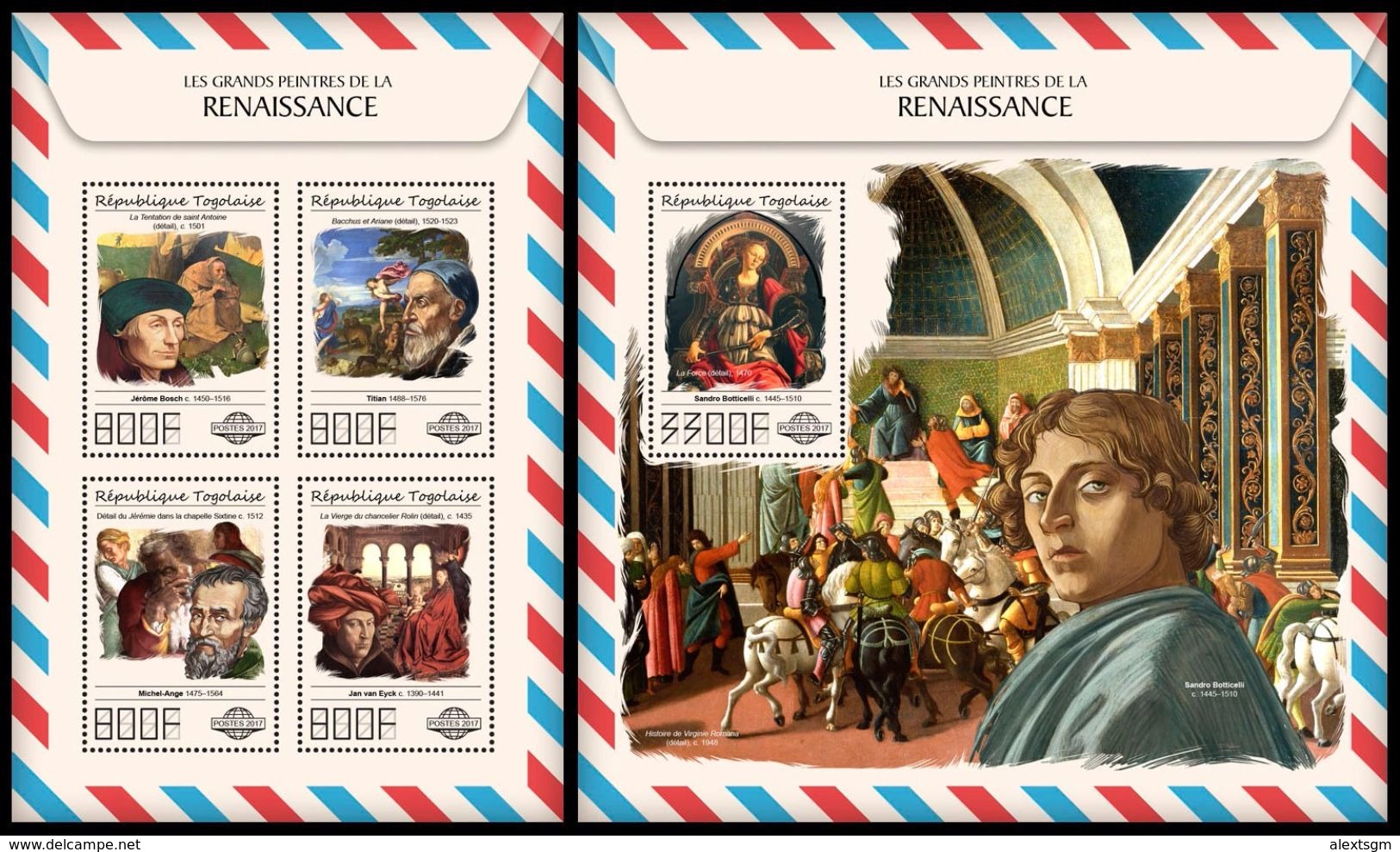 TOGO 2017 - Renaissance, M/S + S/S. Official Issue. - Other & Unclassified