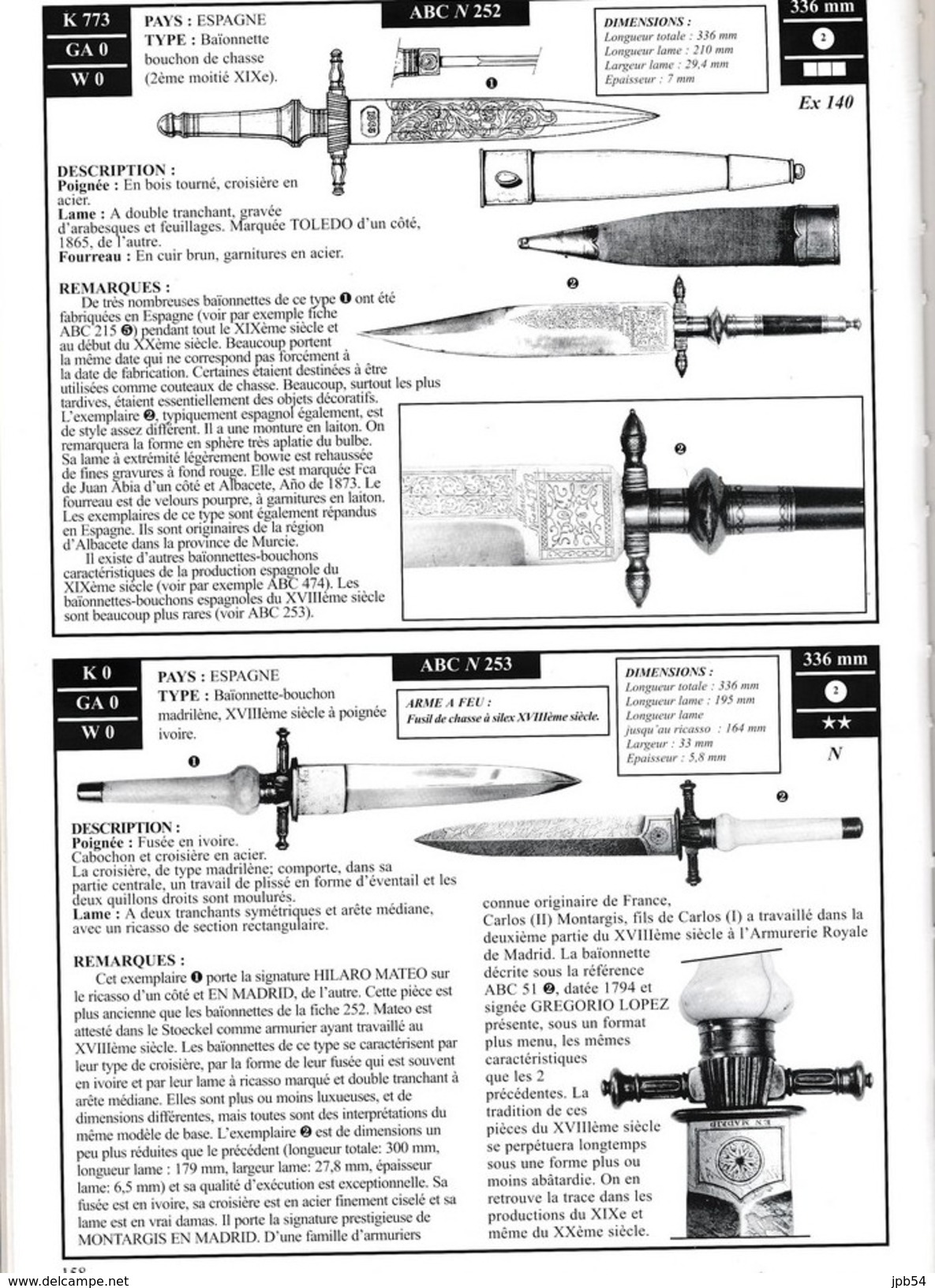 ATLAS DE LA BAIONNETTE  DE COLLECTION   TOME 1 - Armes Neutralisées