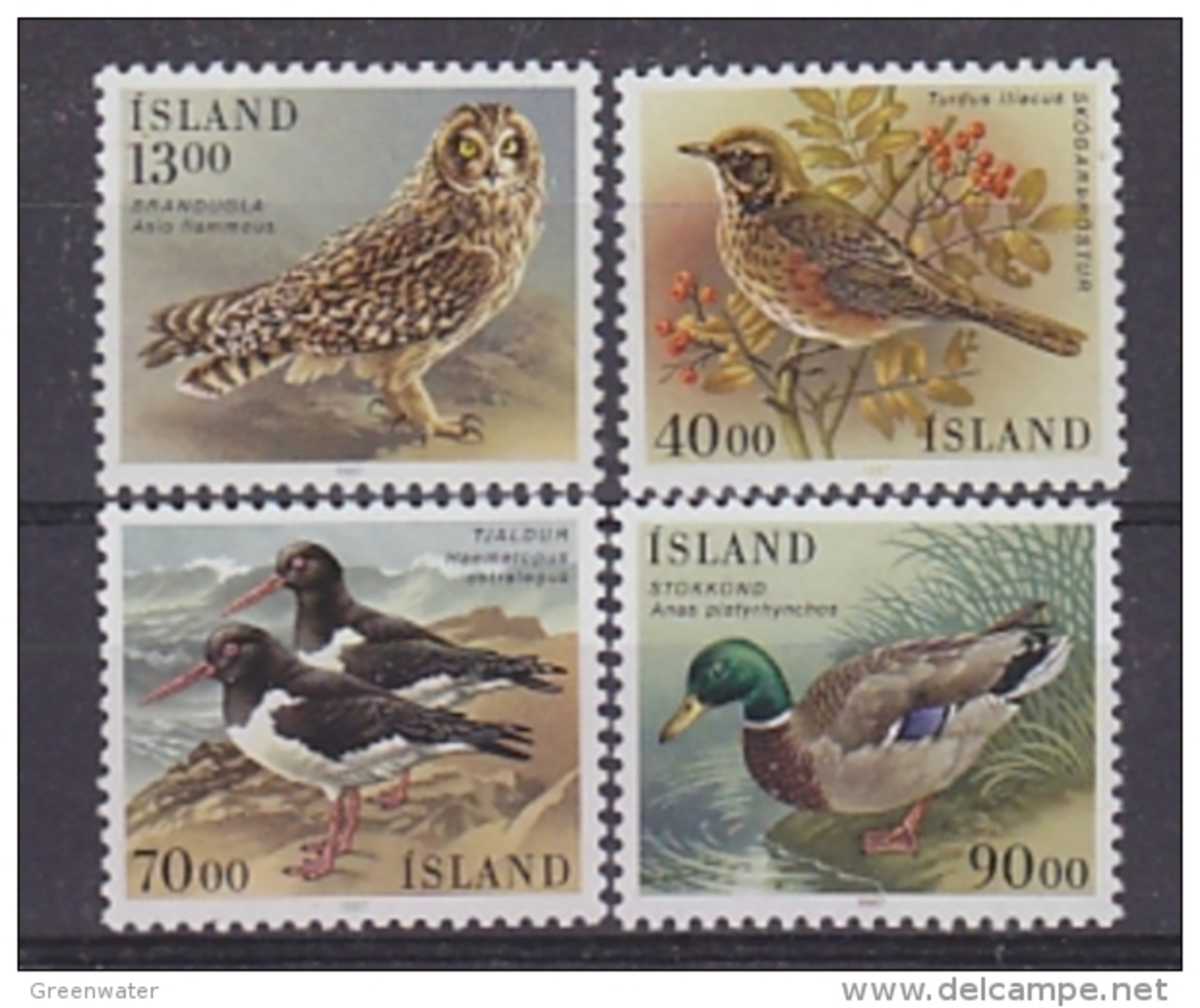 Iceland 1987 Birds 4v ** Mnh (29061) - Ongebruikt