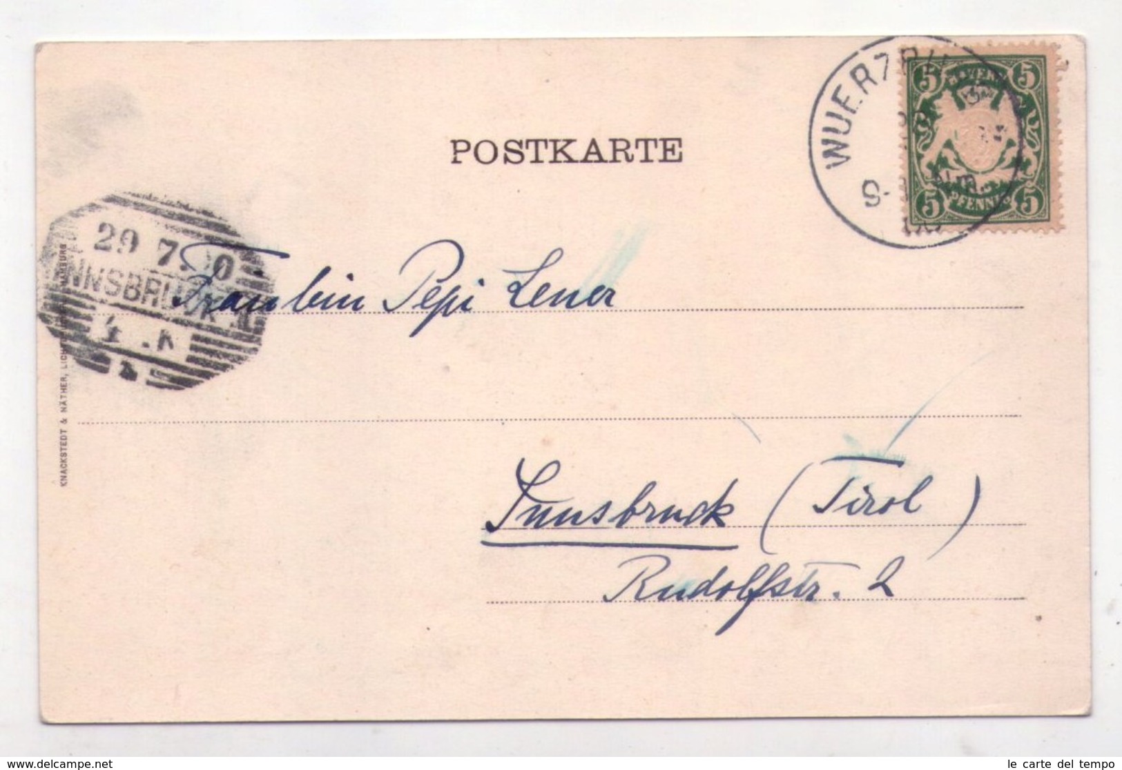 Cartolina/postcard Würzburg. Ludwigsbrucke Mit Veste Marienberg. 1910 - Wuerzburg
