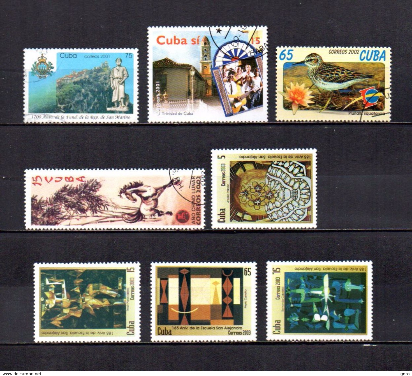 Cuba   2001-02  .-   Y&T  Nº   3942-3951-3983-4023-4062/4065 - Used Stamps