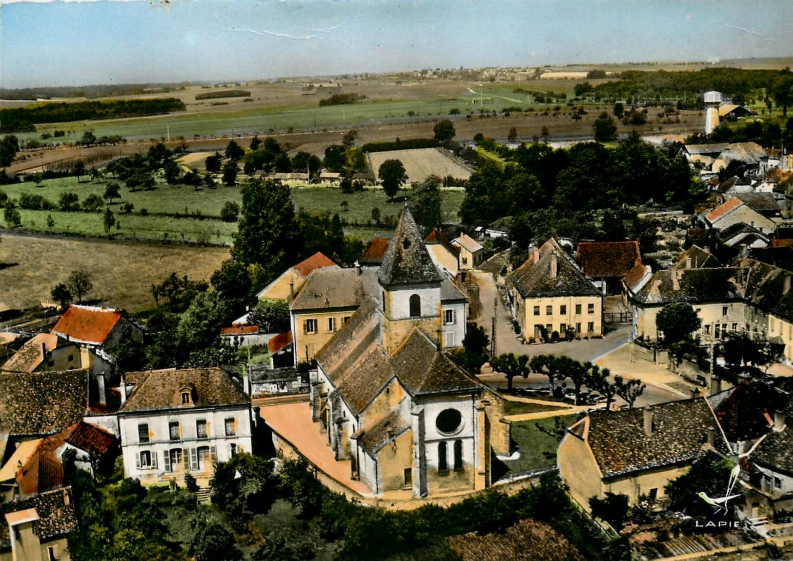 MIREBEAU SUR BEZE - VUE AERIENNE - LE BOURG - QUARTIER DE L'EGLISE - Mirebeau