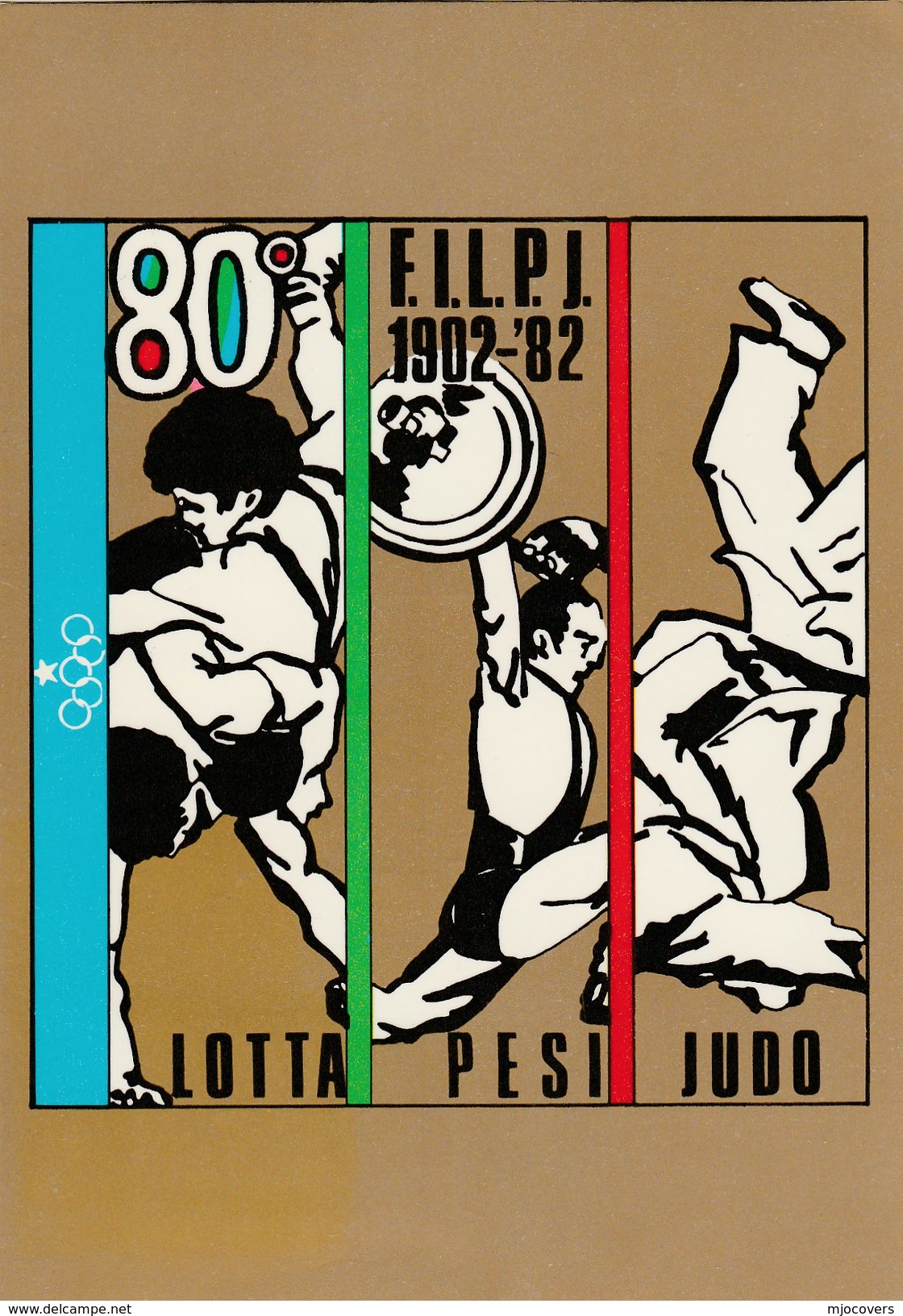 1982 ITALIAN JUDO Federation  EVENT COVER Italy Stamps Sport Postcard - Kampfsport