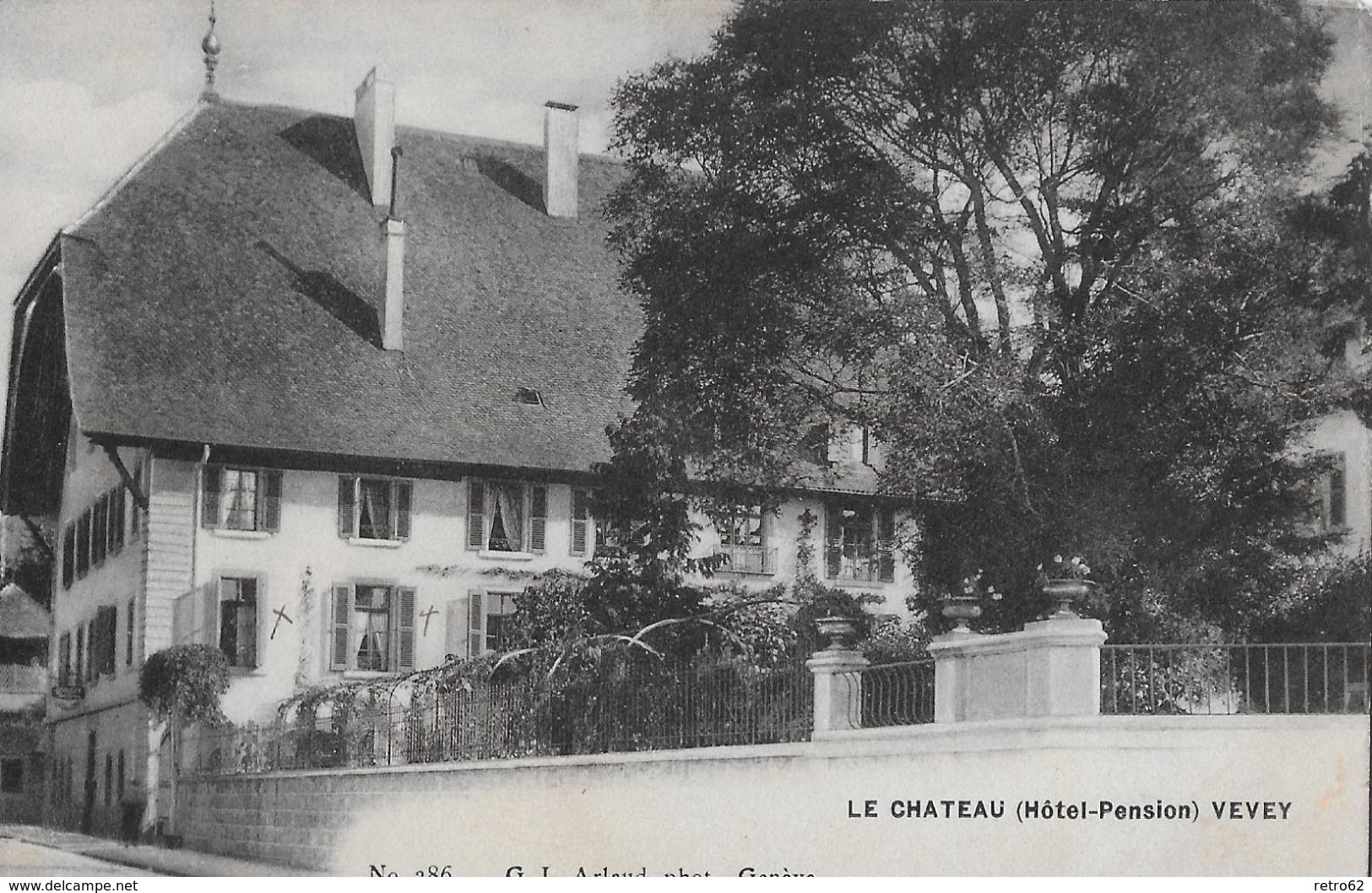 VEVEY → Le Chateau (Hotel-Pension) Lichtdruck Ca.1910 - Vevey