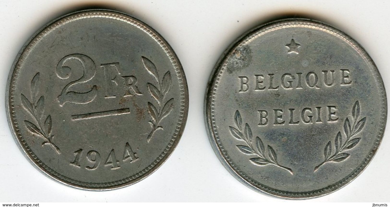 Belgique Belgium 2 Francs 1944 Belgique-Belgie KM 133 - 2 Francs (1944 Libération)
