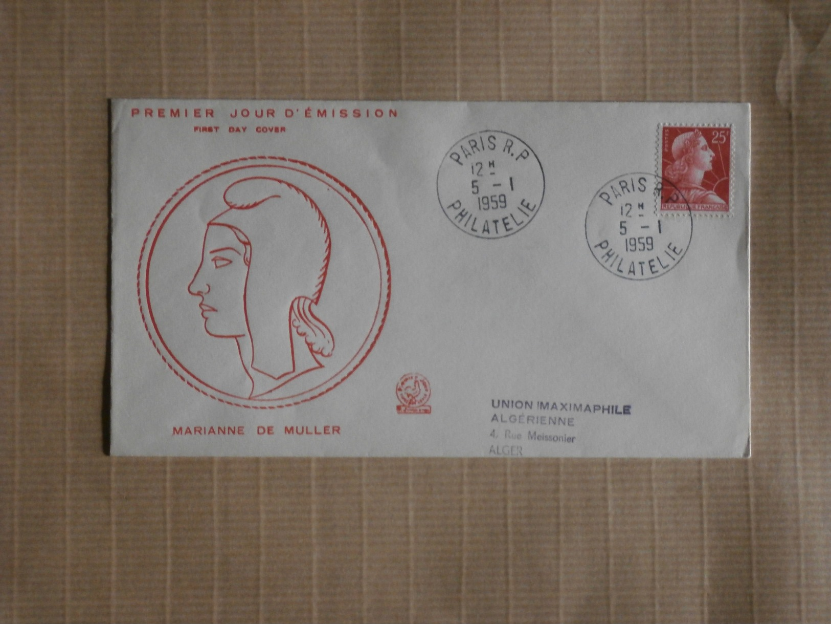 FDC  05/01/1959  Marianne De Muller - 1950-1959