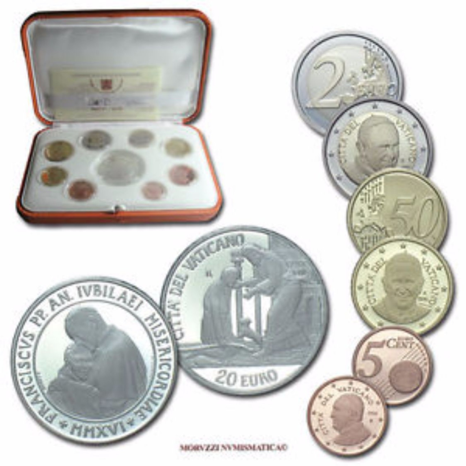 Vatican 2016 Official PROOF Euro Set (9 Coins) - Vatican